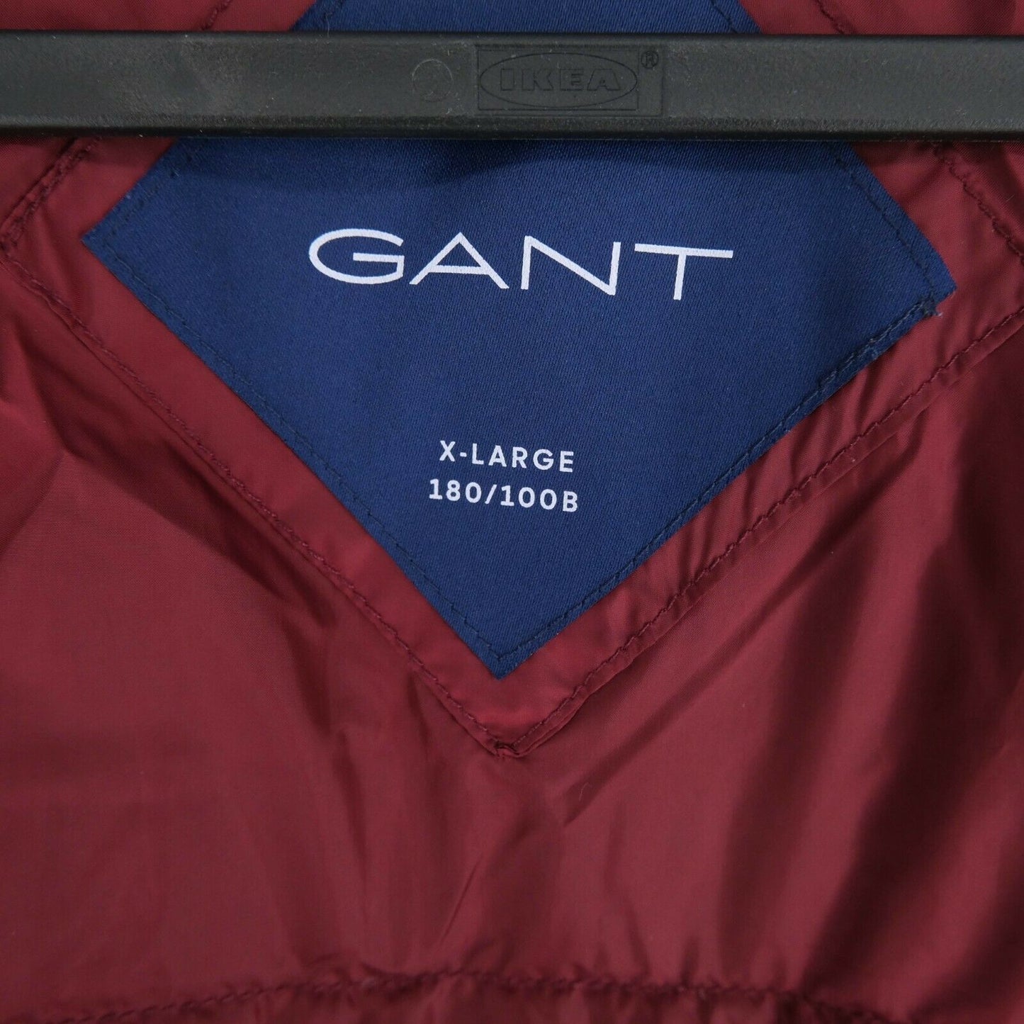 GANT Dunkelrot Leichte Daunenjacke Mantel Größe XL