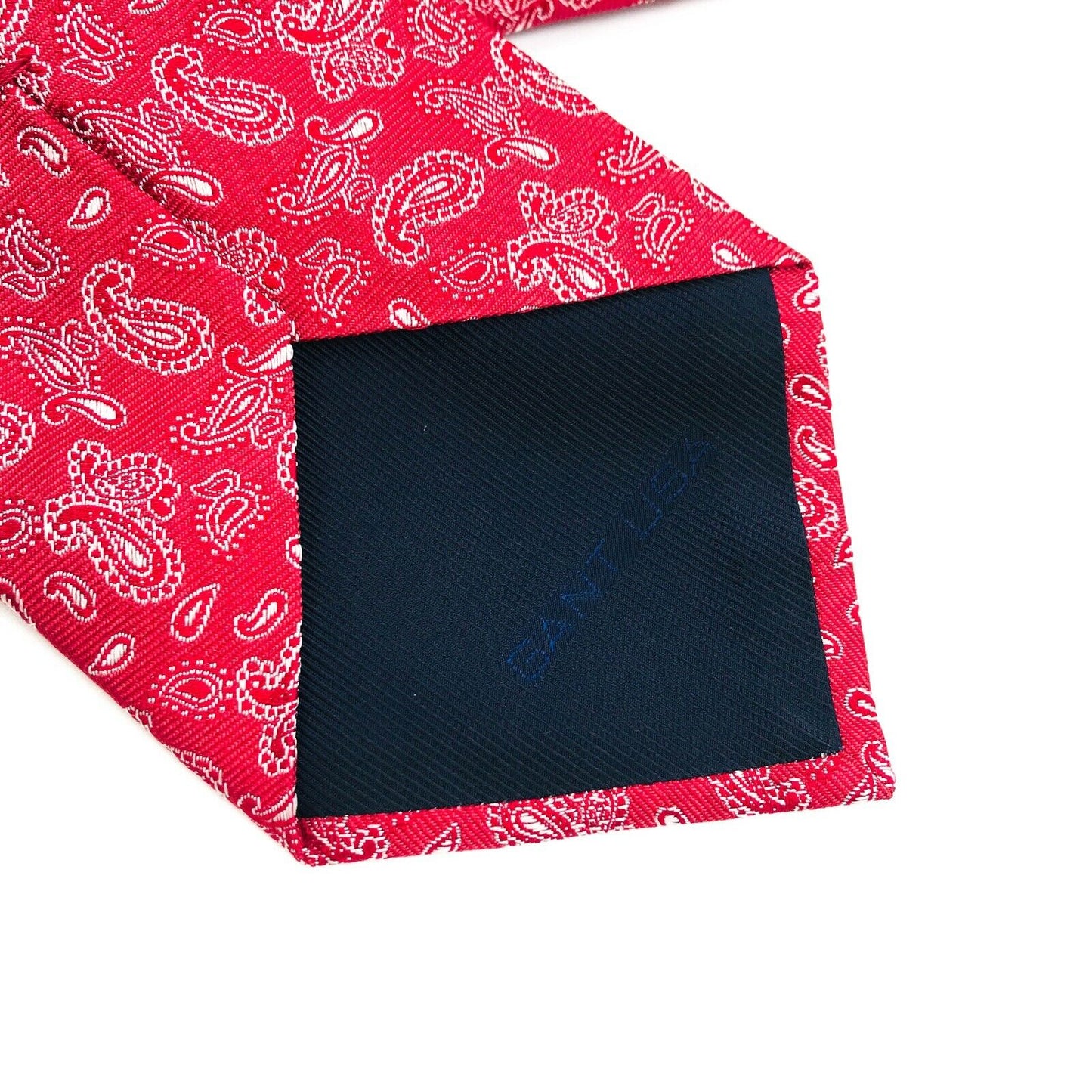 GANT Red Ornamented 100% Silk Tie Made In Italy