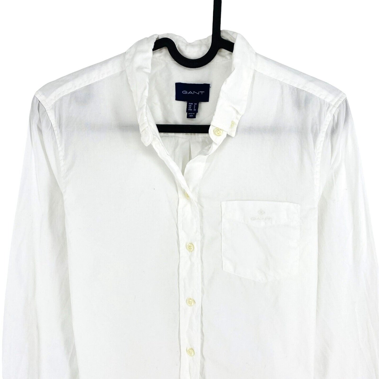 GANT Women White Cotton Shirt Size EU 34 UK 6 US 4