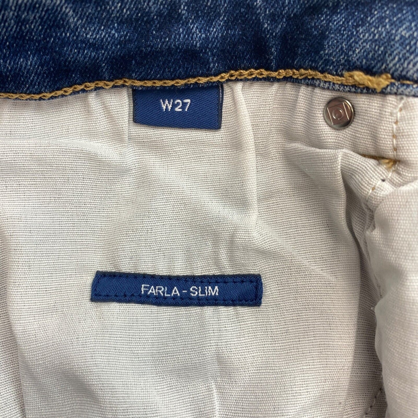 GANT Dunkelblaue Farla verkürzte Slim-Jeans, Größe W27