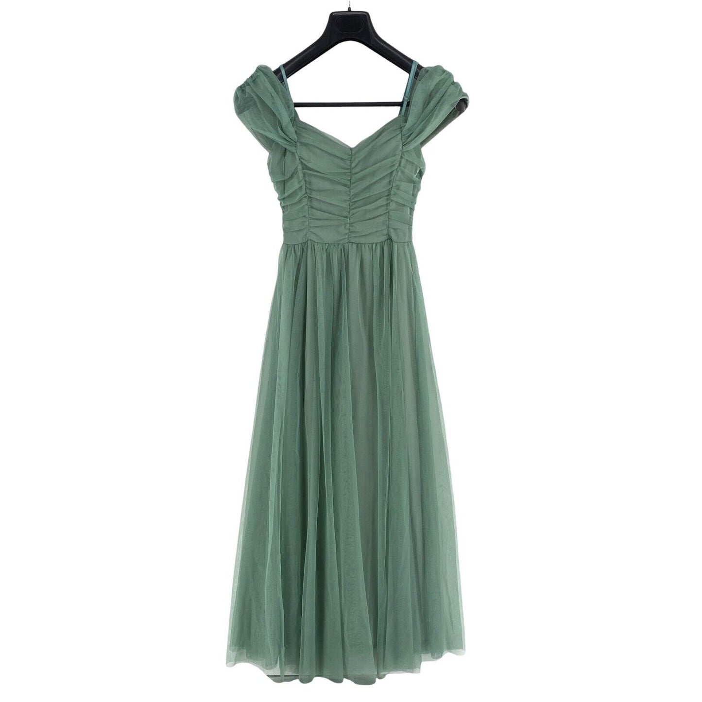 RINASCIMENTO Women Green Sweetheart Neck Sleeveless Flared Dress Size L