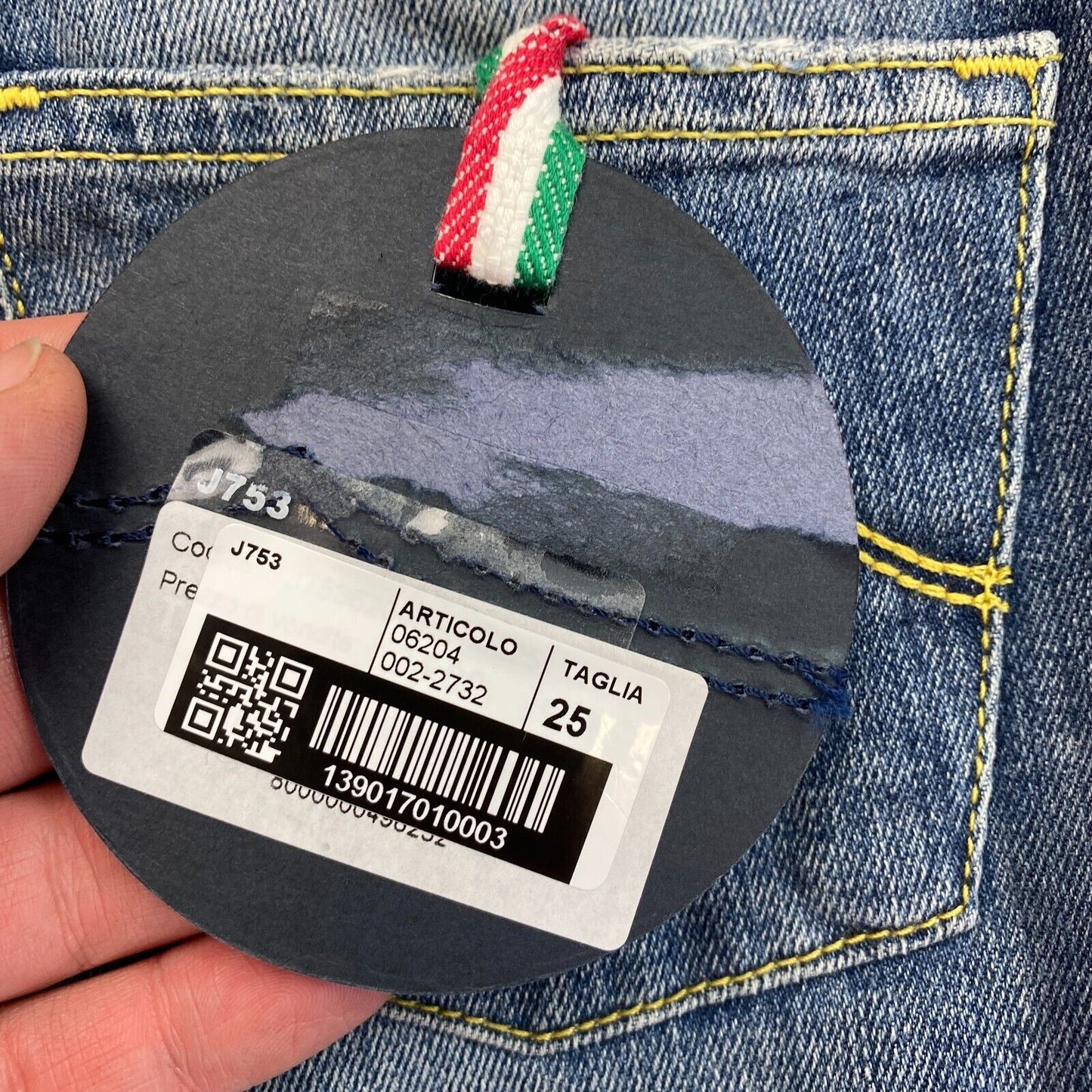 JACOB COHEN Damen J753 Marineblaue Röhrenjeans W25 L32 Made in Italy