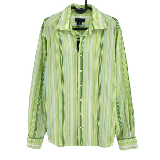 GANT Green Stripe Liberty Bell Poplin Shirt Size M