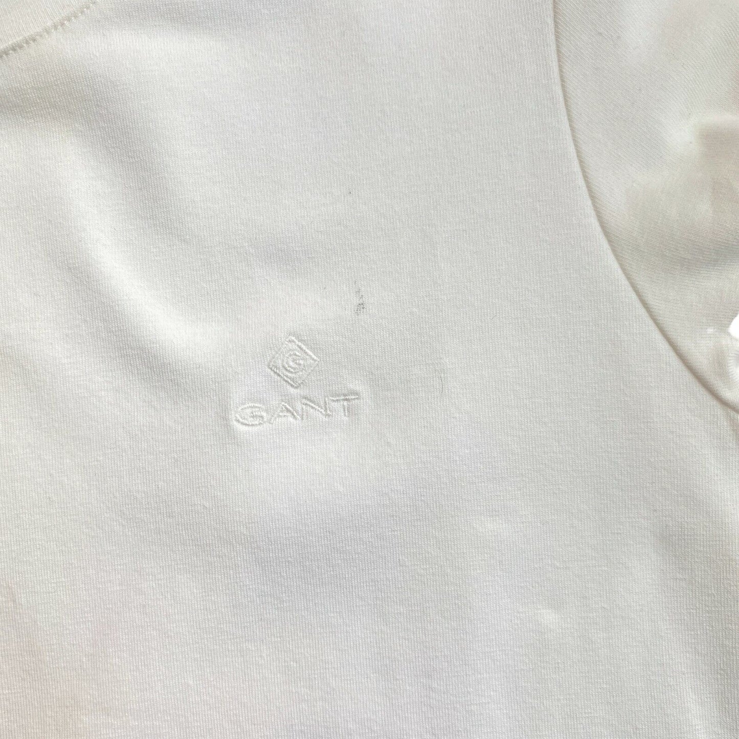 GANT T-Shirt mit langen Ärmeln und Rundhalsausschnitt, Größe XS, weiß