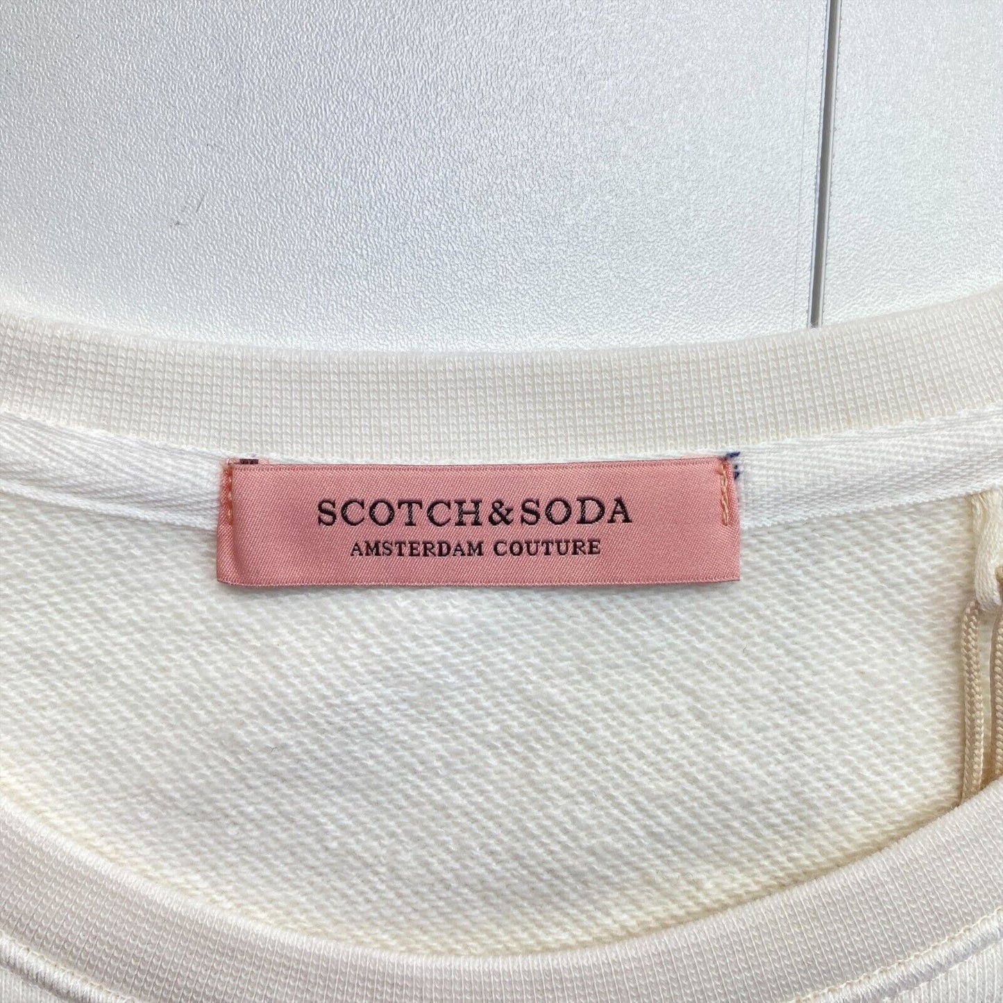 SCOTCH & SODA White Crew Neck Sweater Pullover Size L