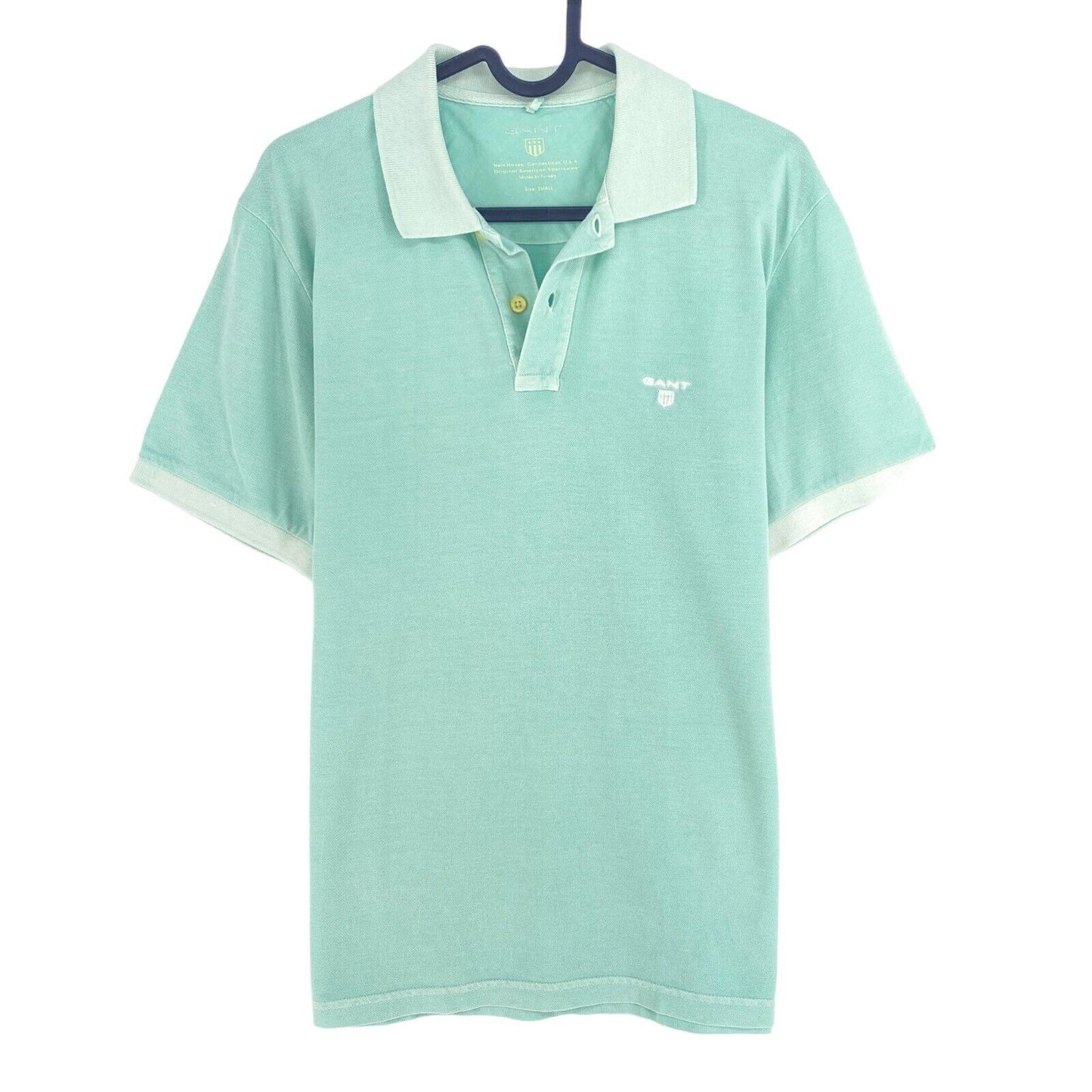 GANT Polo Pique Rugger vert clair délavé par soleil taille S