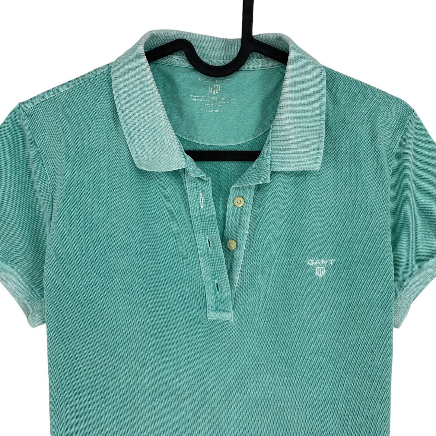 GANT Green Sun Faded Pique Polo Shirt Size M