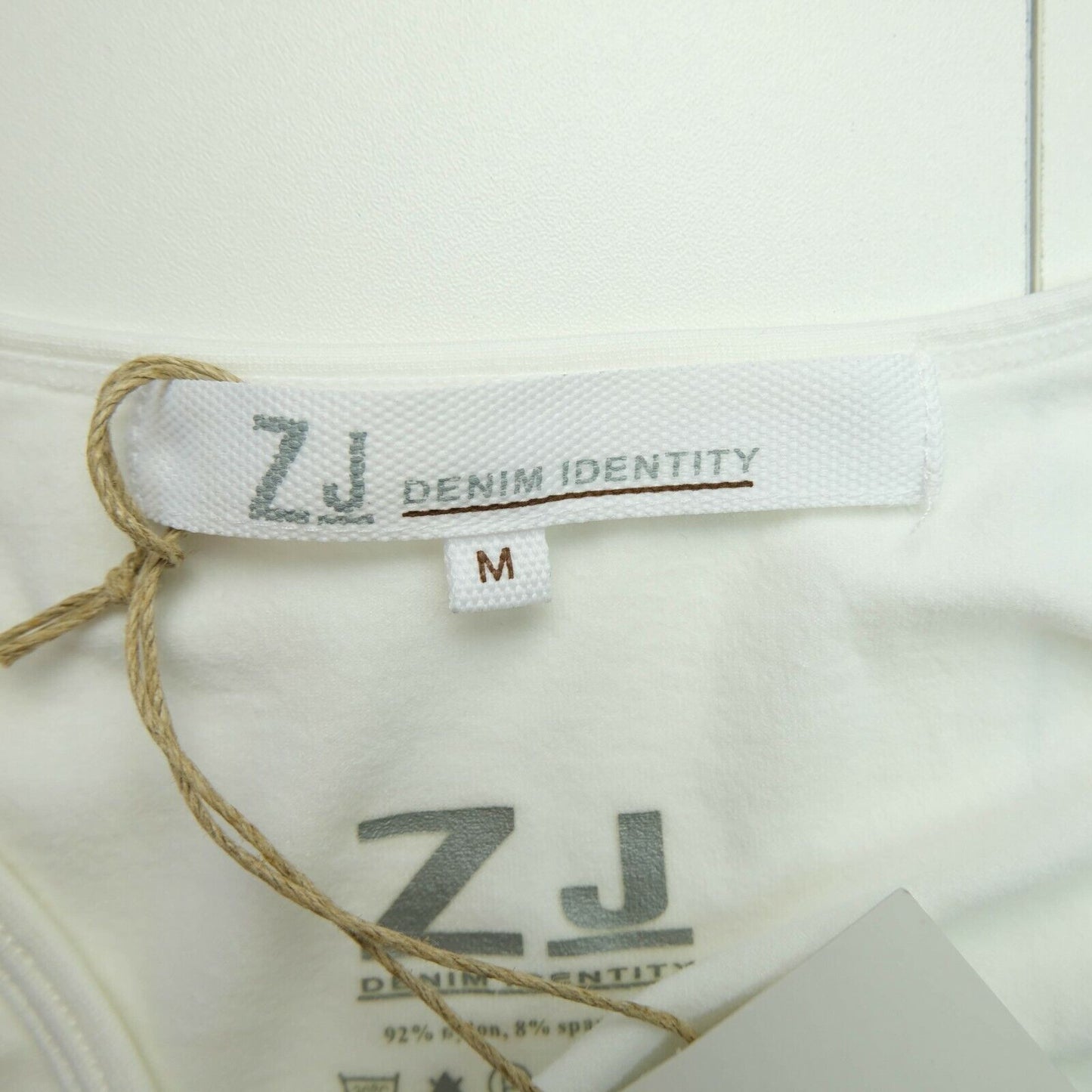 ZJ Denim Identity White Long Tank Top Size M