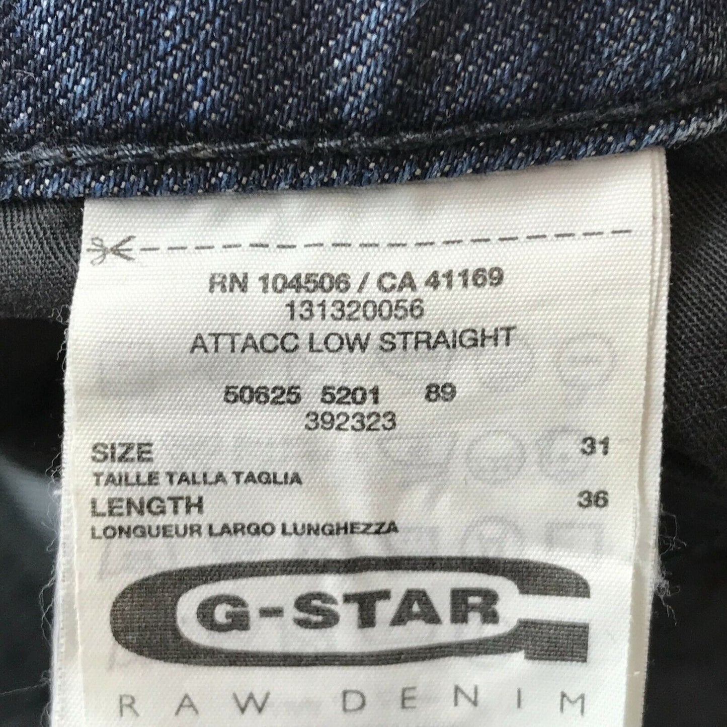 G-STAR RAW ATTACC LOW Dark Blue Regular Straight Fit Jeans W31 L32