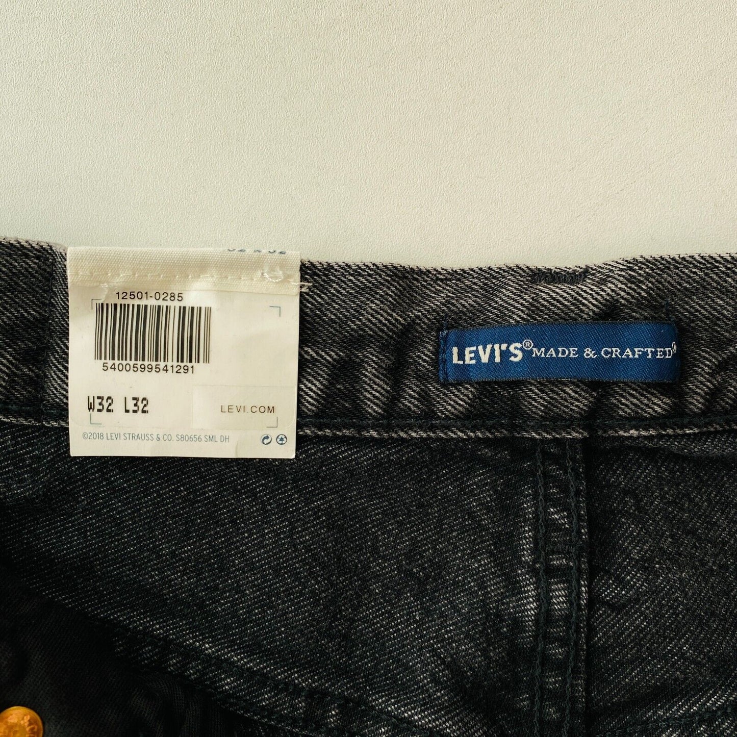 Levi's Made & Crafted 501 Women Grey Regular Straight Fit Selvedge Jeans W32 L32