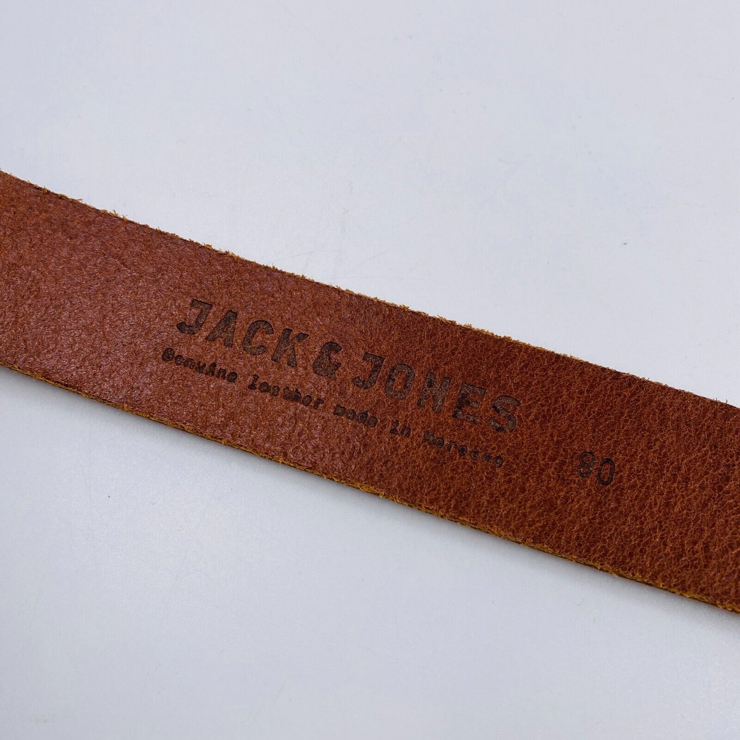 Jack & Jones Brown 100% Leather Belt Size 80 cm