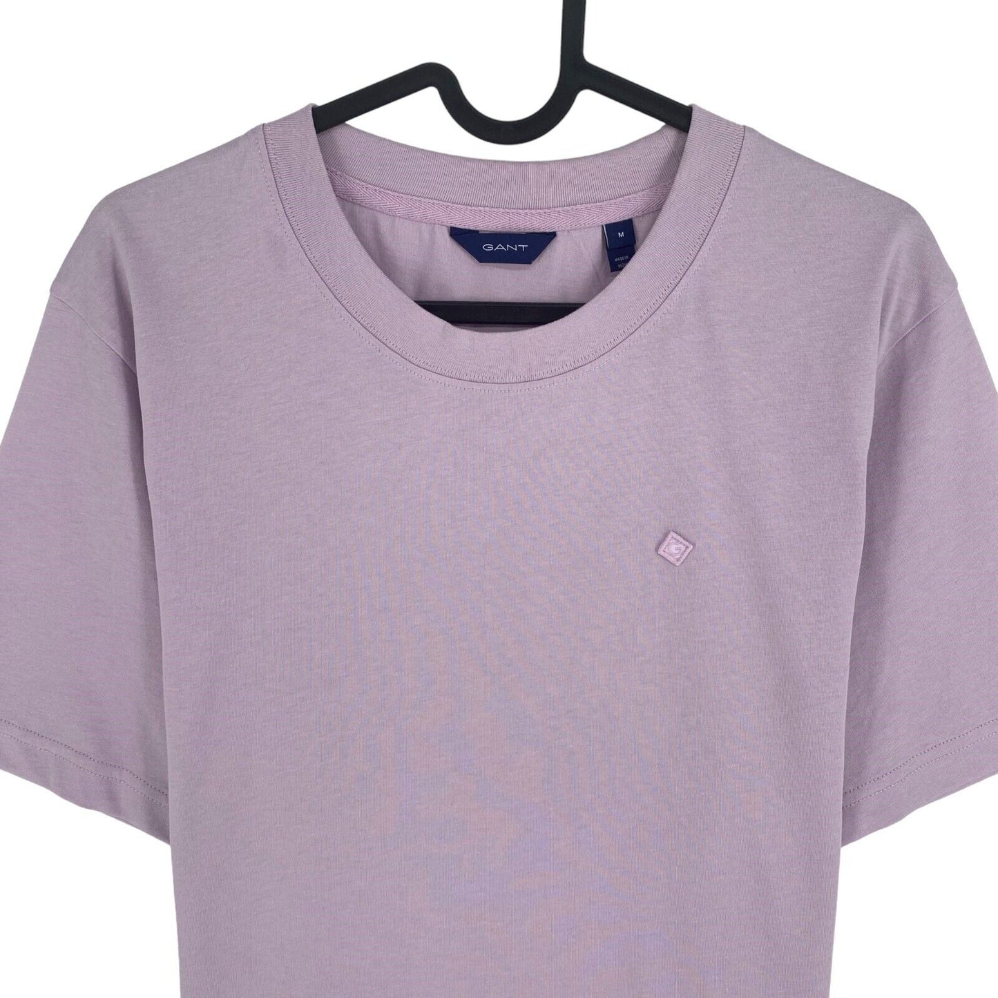 GANT Women Light Purple Icon G Essential Crew Neck Short Sleeve T Shirt Size M