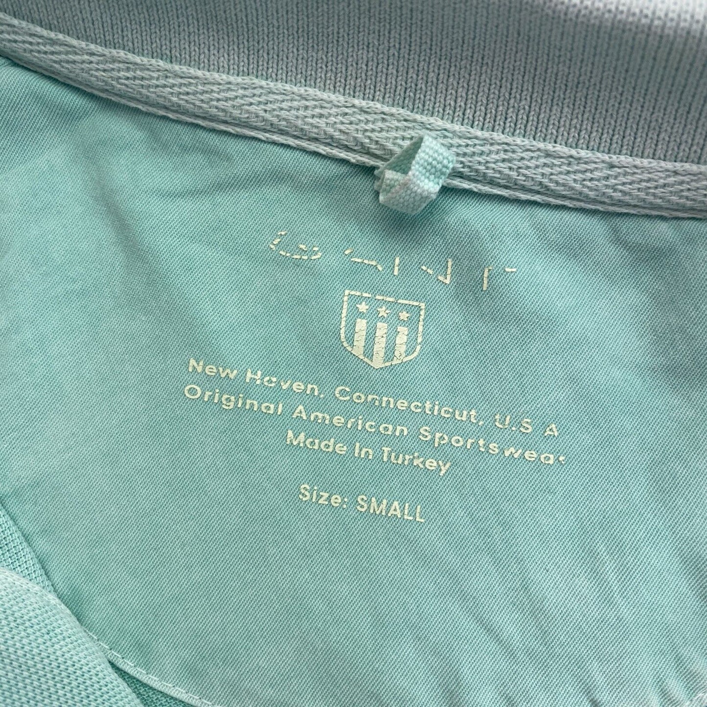 GANT Polo Pique Rugger vert clair délavé par soleil taille S