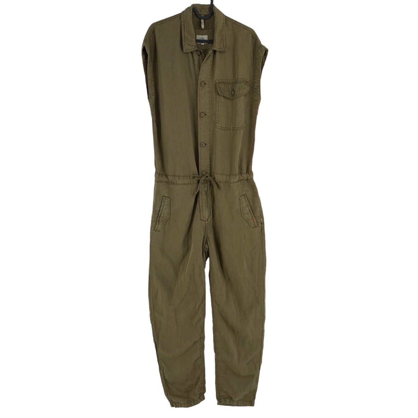 CAMEL ACTIVE Women Green V Neck Overall Jumpsuit Size EU 38 UK 10 US 8