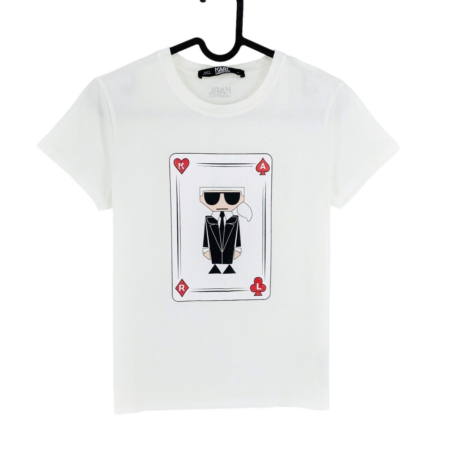 Karl Lagerfeld White Card Ikonik Karl Crew Neck T Shirt Size XS