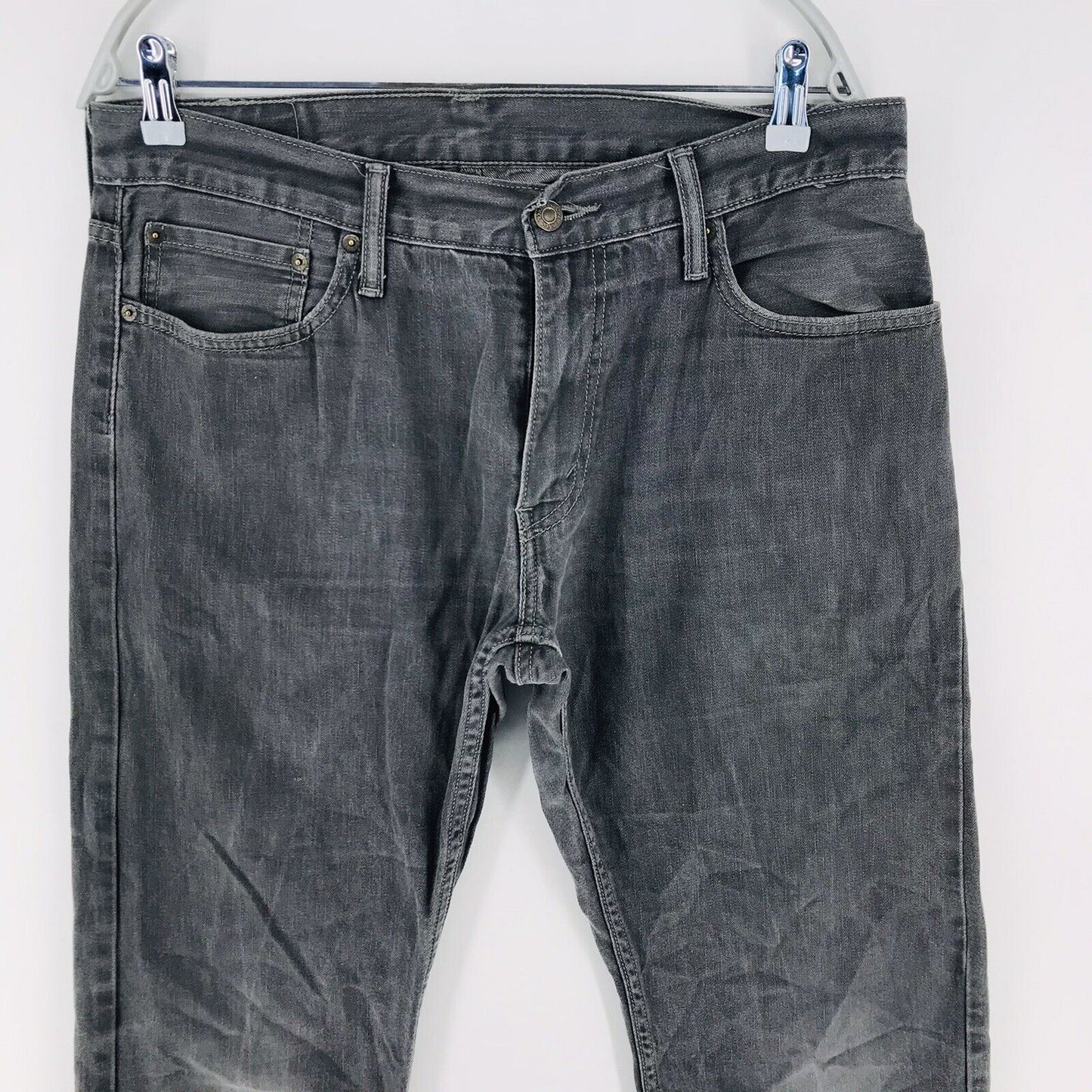 Levi's 514 Jeans in normaler gerader Passform, Dunkelgrau, Größe W34 L31