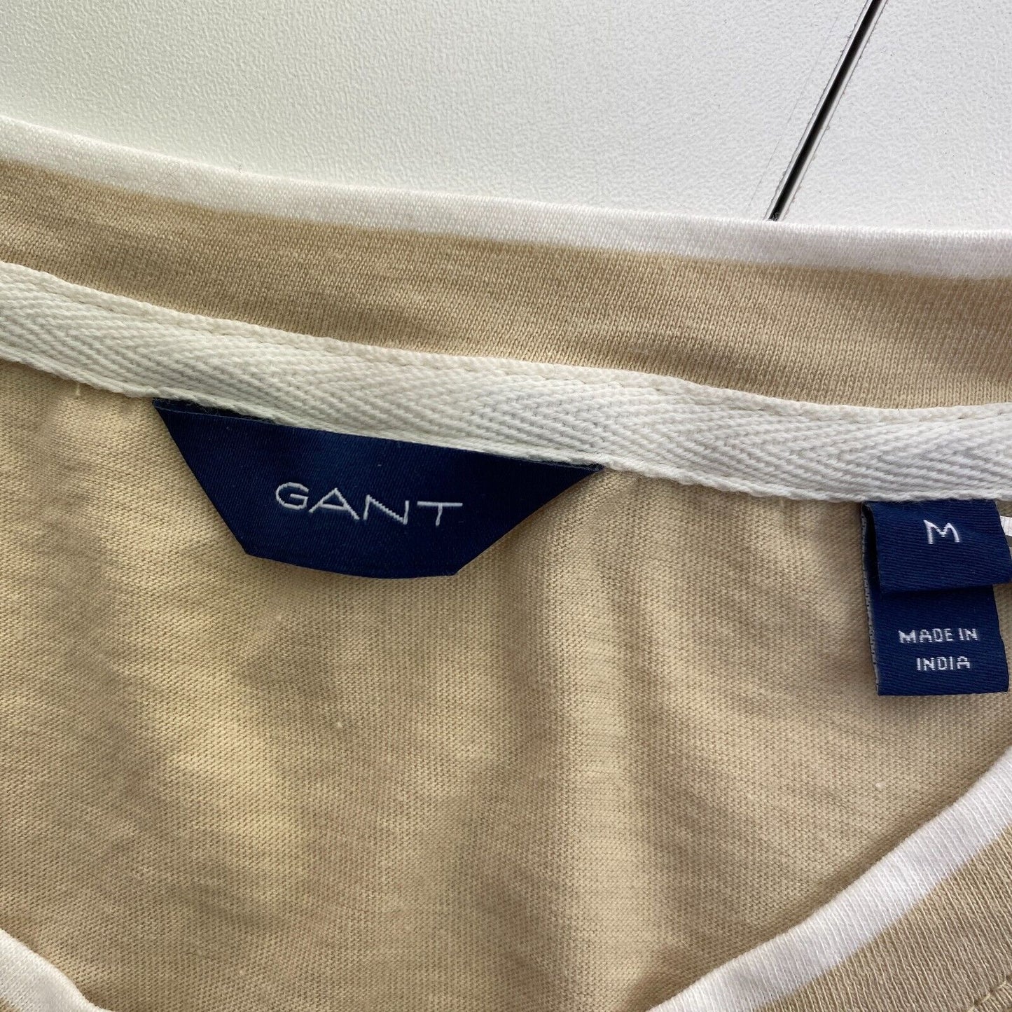 GANT Hellbraunes Sailing T-Shirt mit Rundhalsausschnitt, Größe M