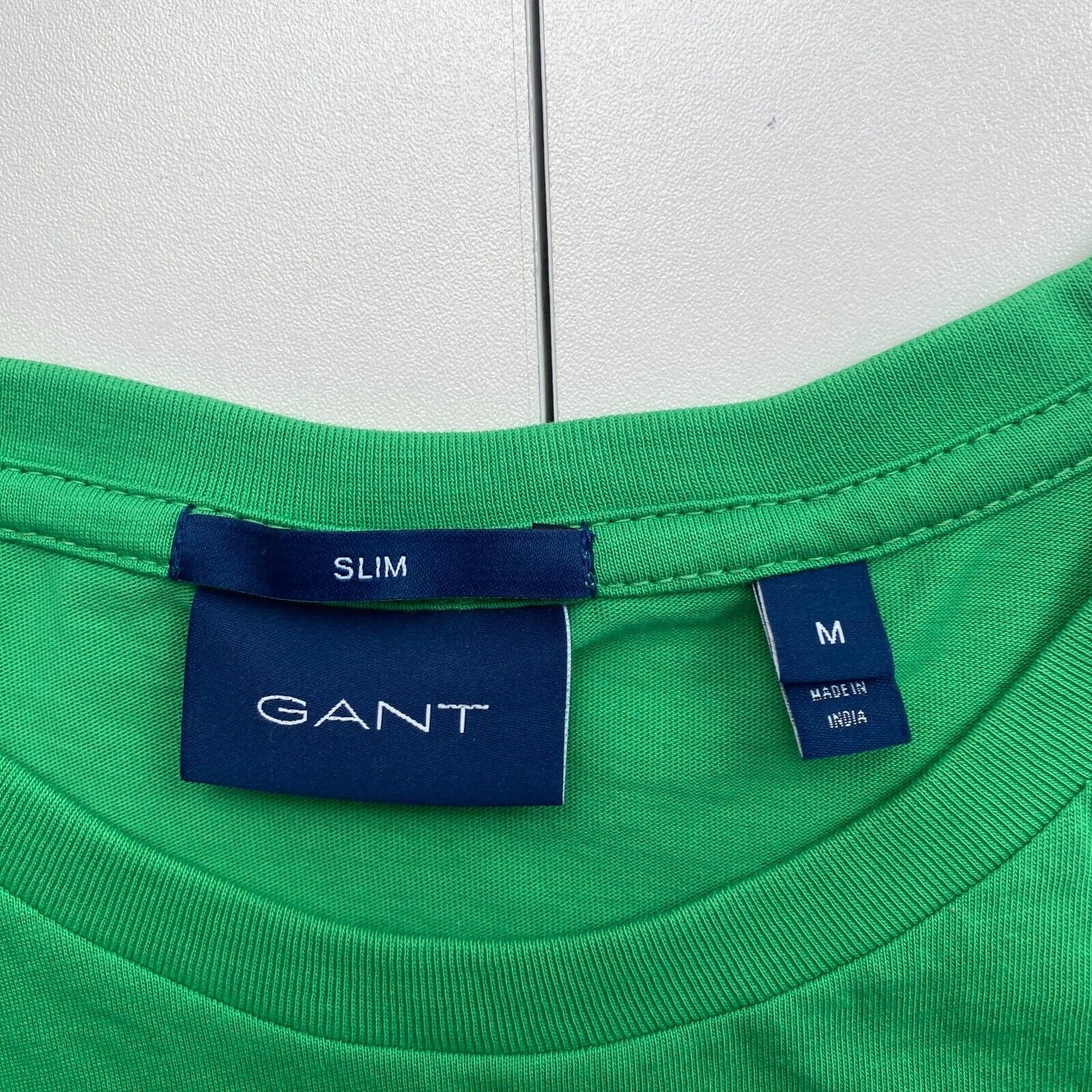 GANT Men Dark Green Original Slim Fit Crew Neck Short Sleeve T Shirt Size M