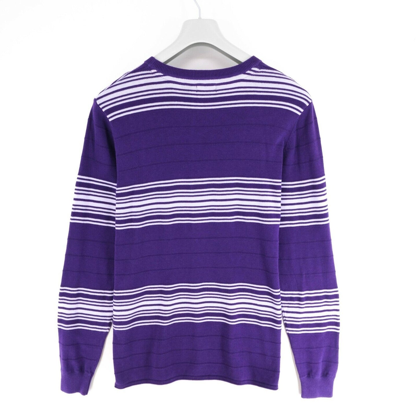 O'NEILL Purple Striped Crew Neck Sweater Jumper Size M