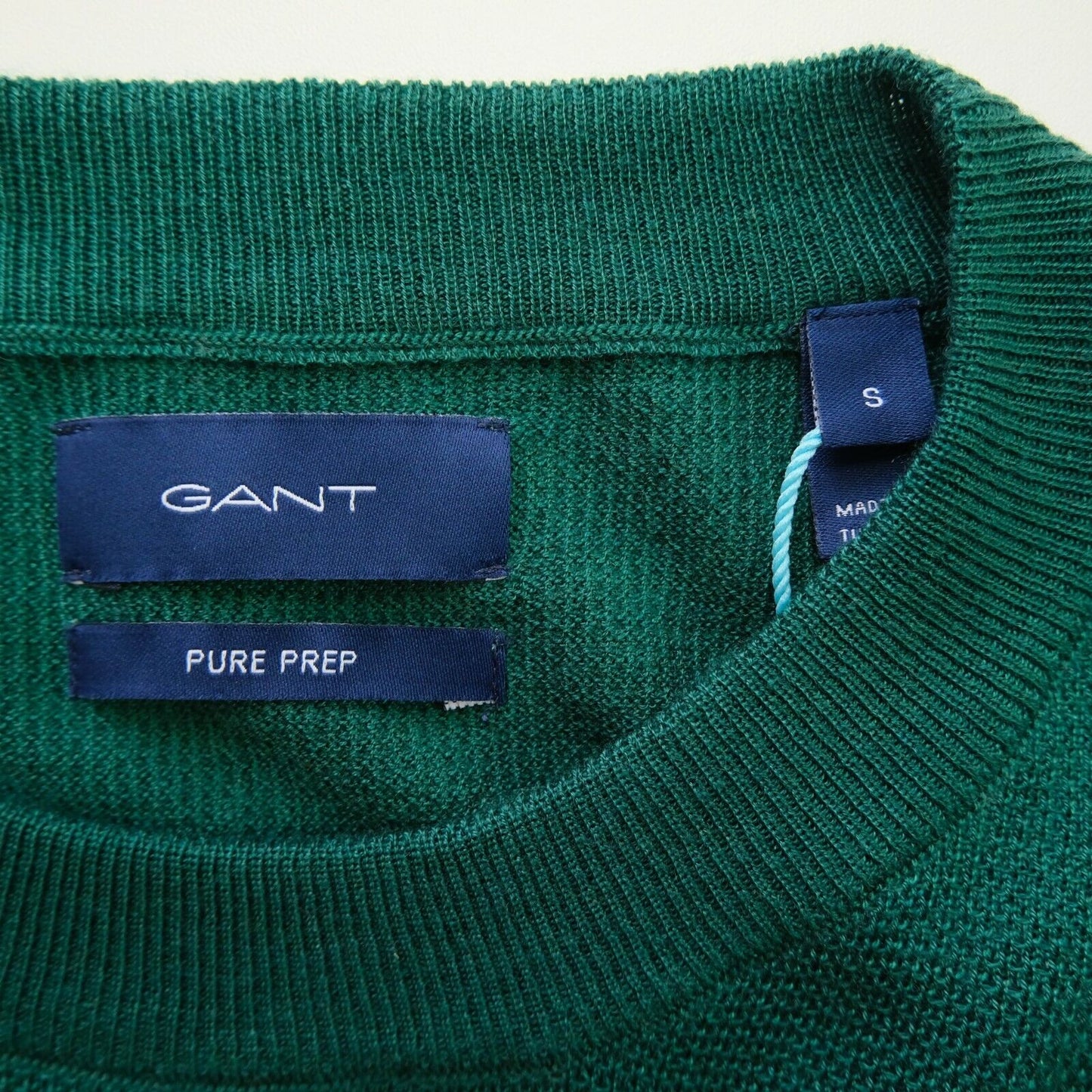 GANT Green Crew Neck Pure Prep Sweater Jumper Size S