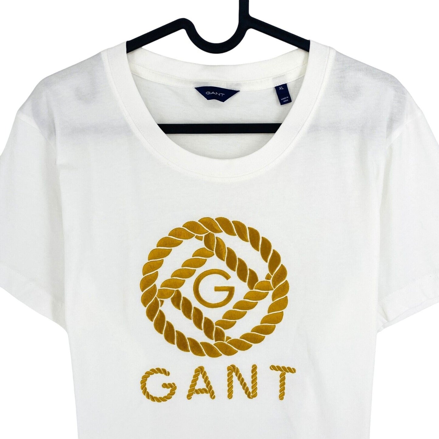 GANT Women White Rope Icon Crew Neck Short Sleeve T Shirt Size XL