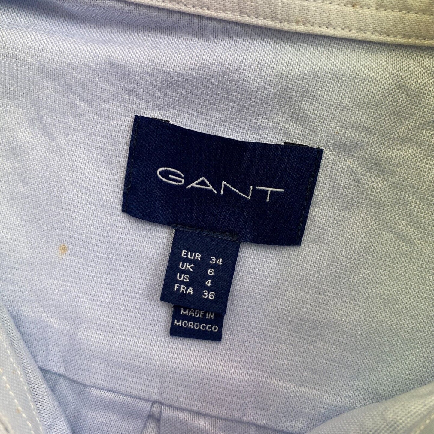 GANT Bleu Oxford Chemise régulière Taille EU 34 UK 6 US 4