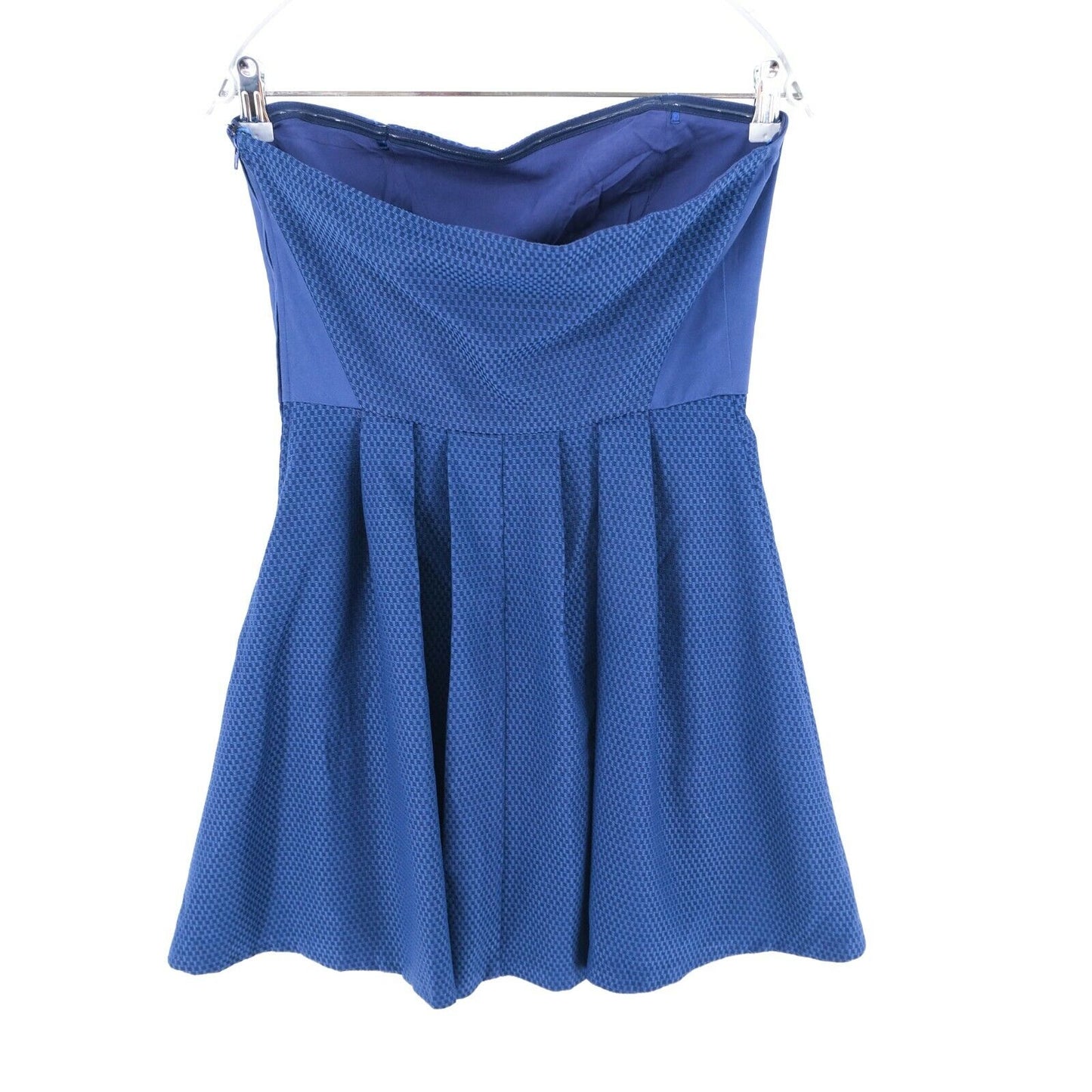 NAF NAF Paris Blue Strapless Flare Dress Size 40