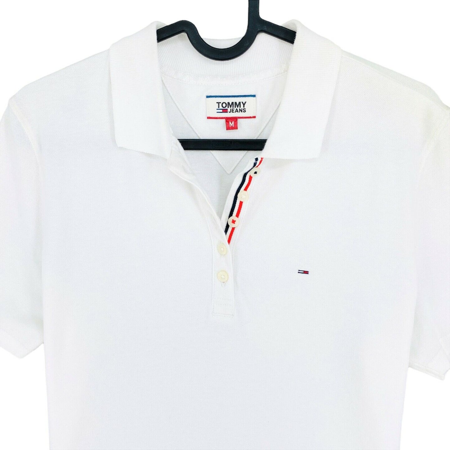 TOMMY HILFIGER JEANS Polo piqué blanc Taille M XL