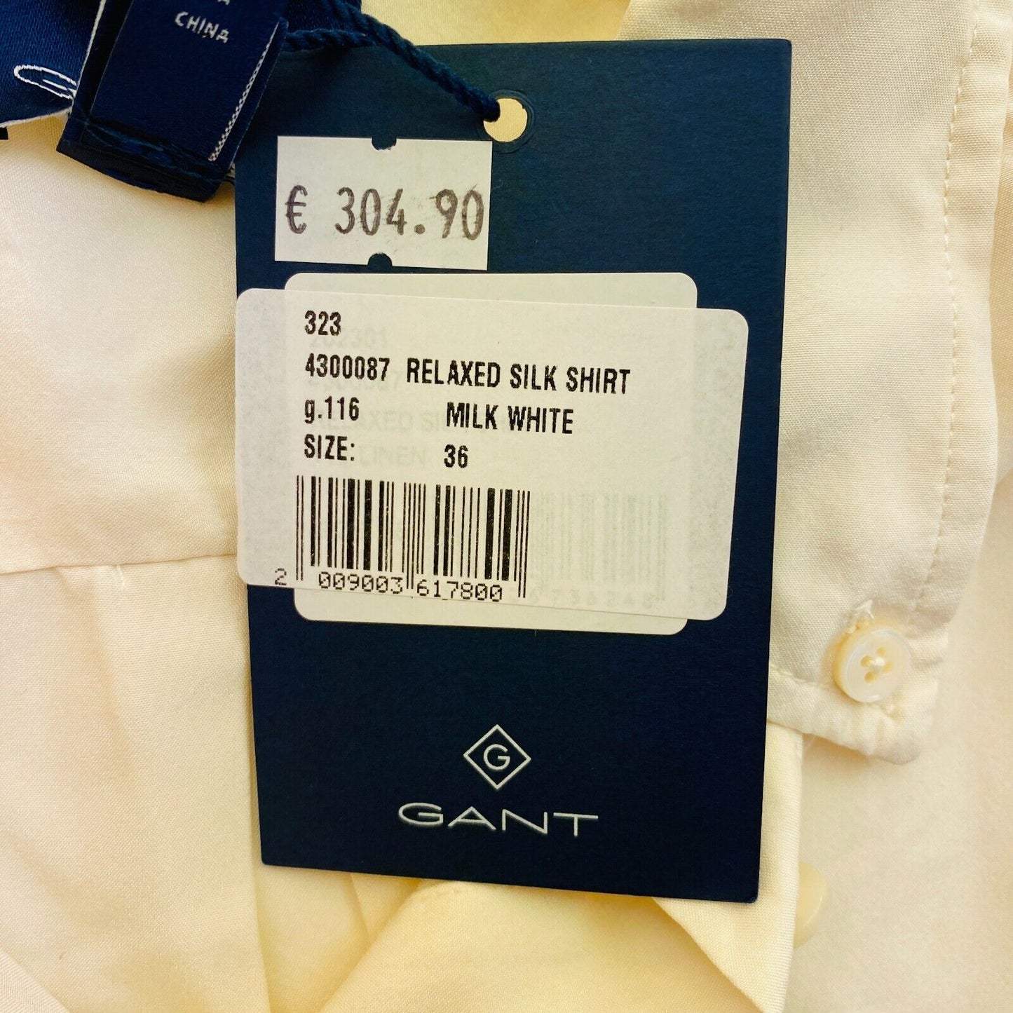 GANT Beige Chemise décontractée 100% soie Taille EU 36 UK 8 US 6