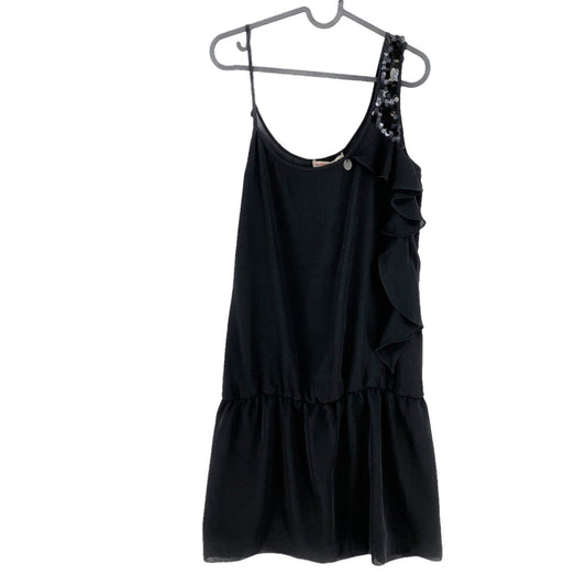 RRP €183 LIU JEANS Black Flare Tank Top Dress Size 46 EU 42 UK 14 US 12