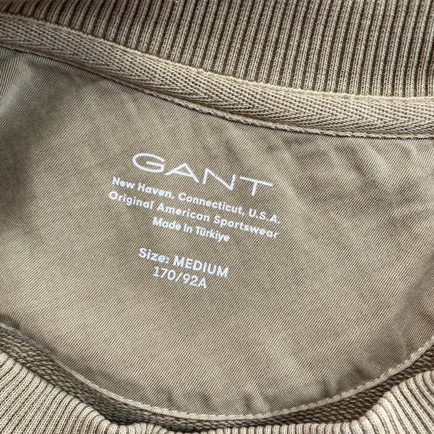 GANT Light Brown Sun Faded Crew Neck Sweater Taille M