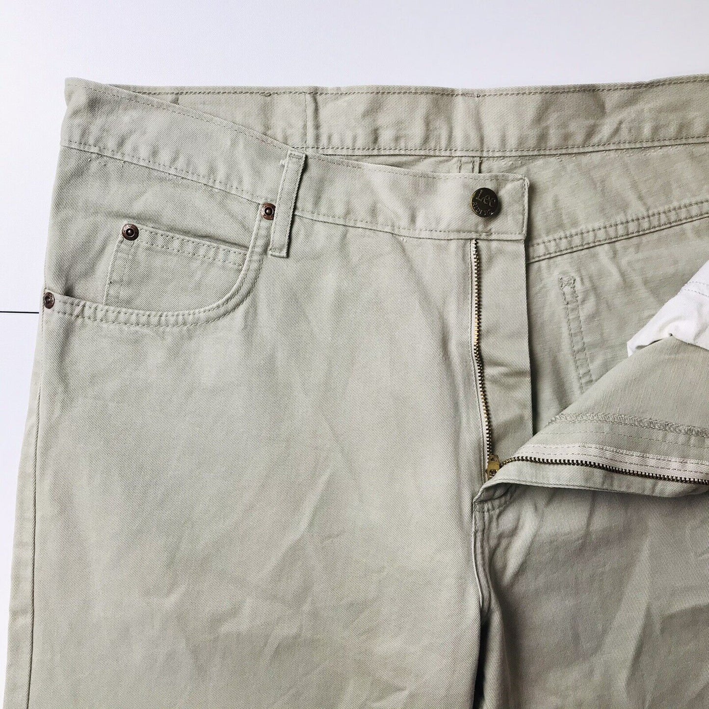 Lee BROOKLYN Beige Regular Straight Fit Jeans Size W36 L30