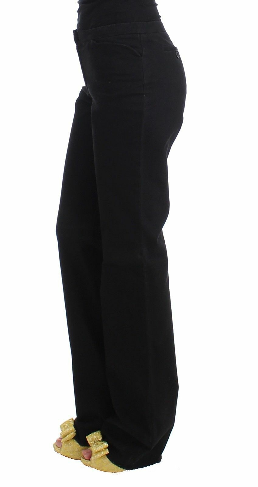 Just Cavalli RRP $200 Pantalon droit noir pour femme Pantalon chino W24 IT 38