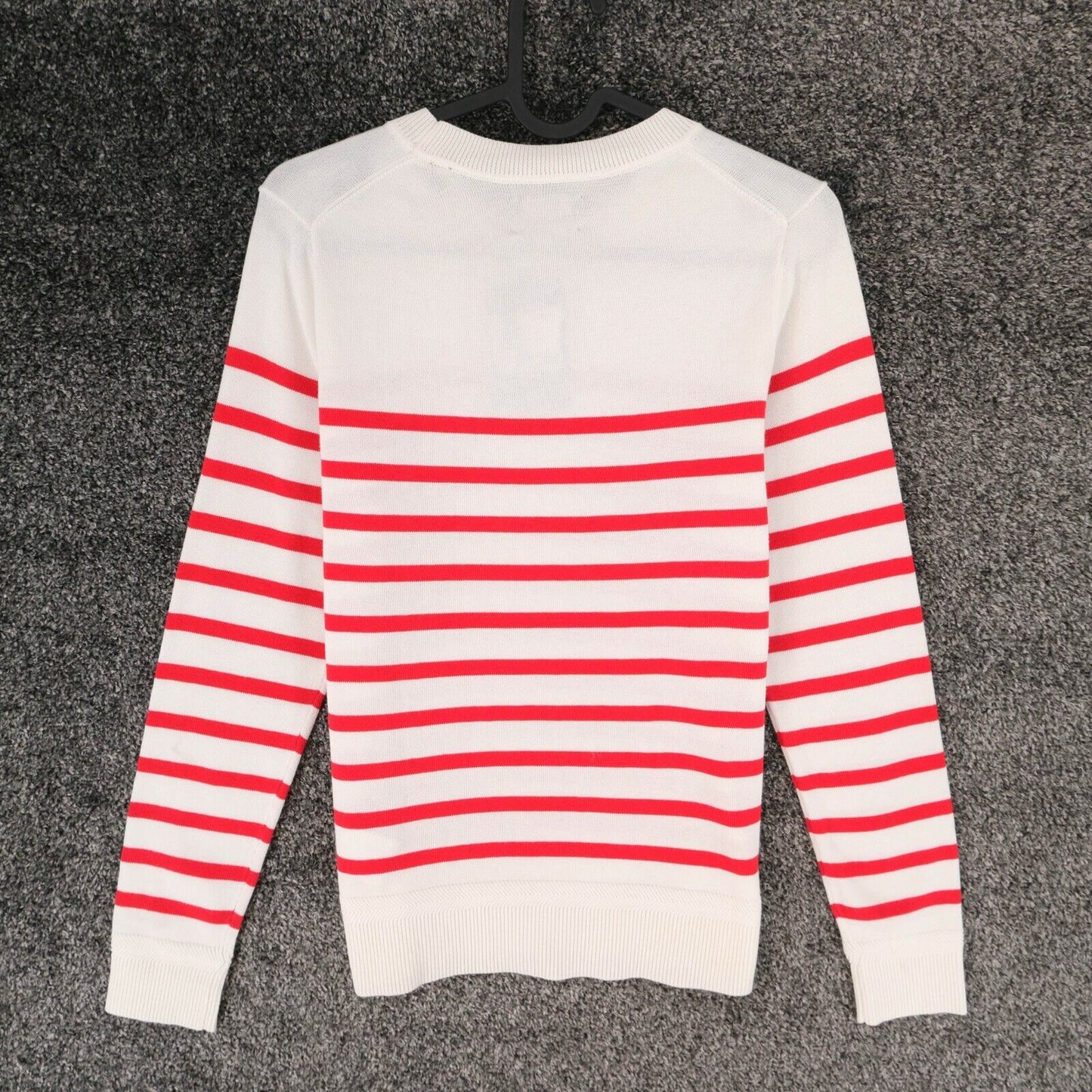 GANT White Striped Crew Neck Sweater Jumper Size XS