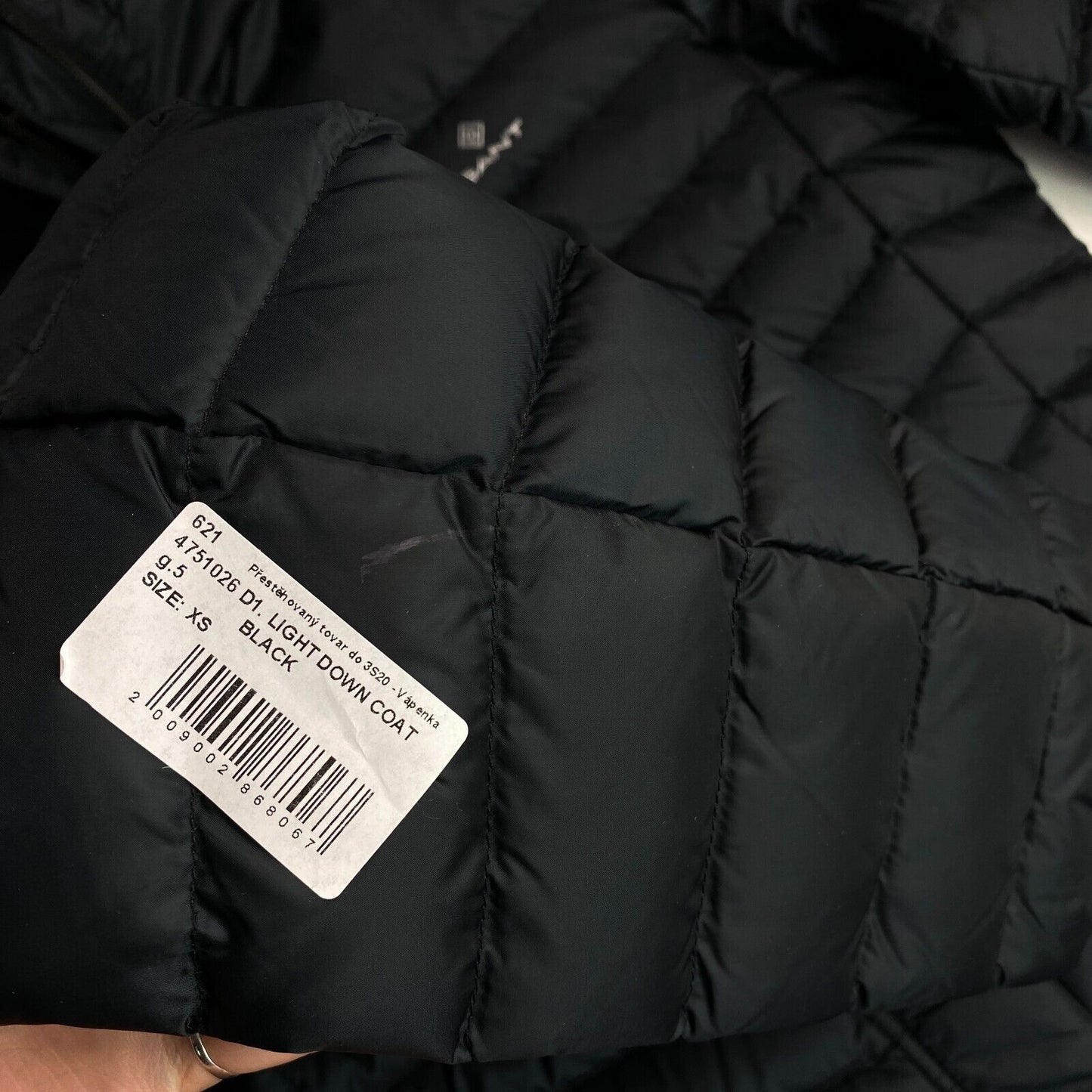 GANT Black The Light Down Coat Jacket Size XS