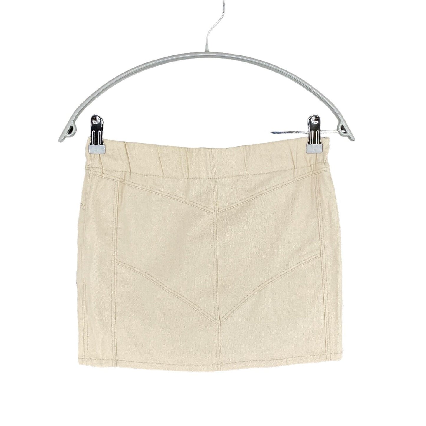 BERSHKA COLLECTION Beige Cotton Blend Mini Skirt Size S