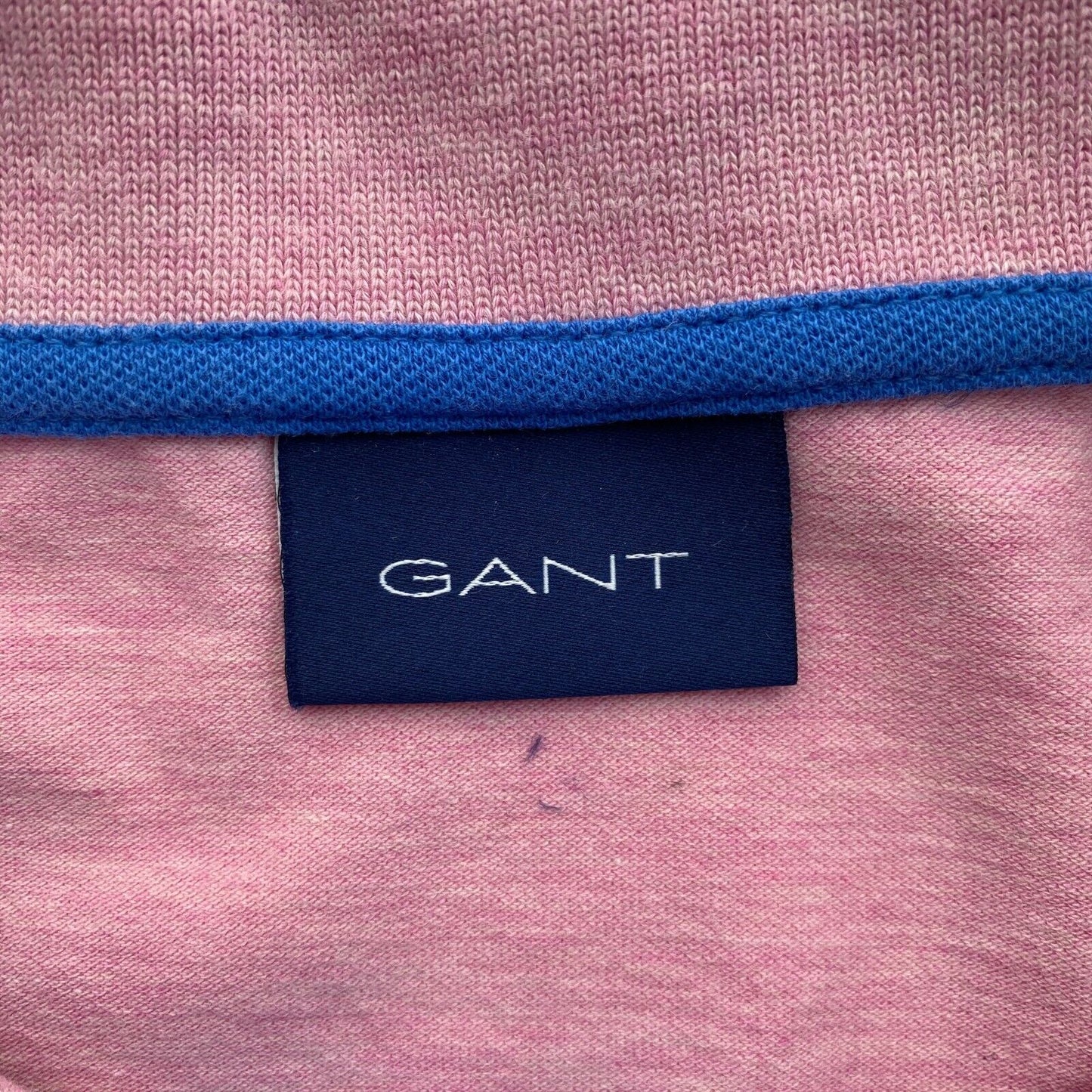 GANT Pink Contrast Collar Pique Rugger Polo Shirt Size S