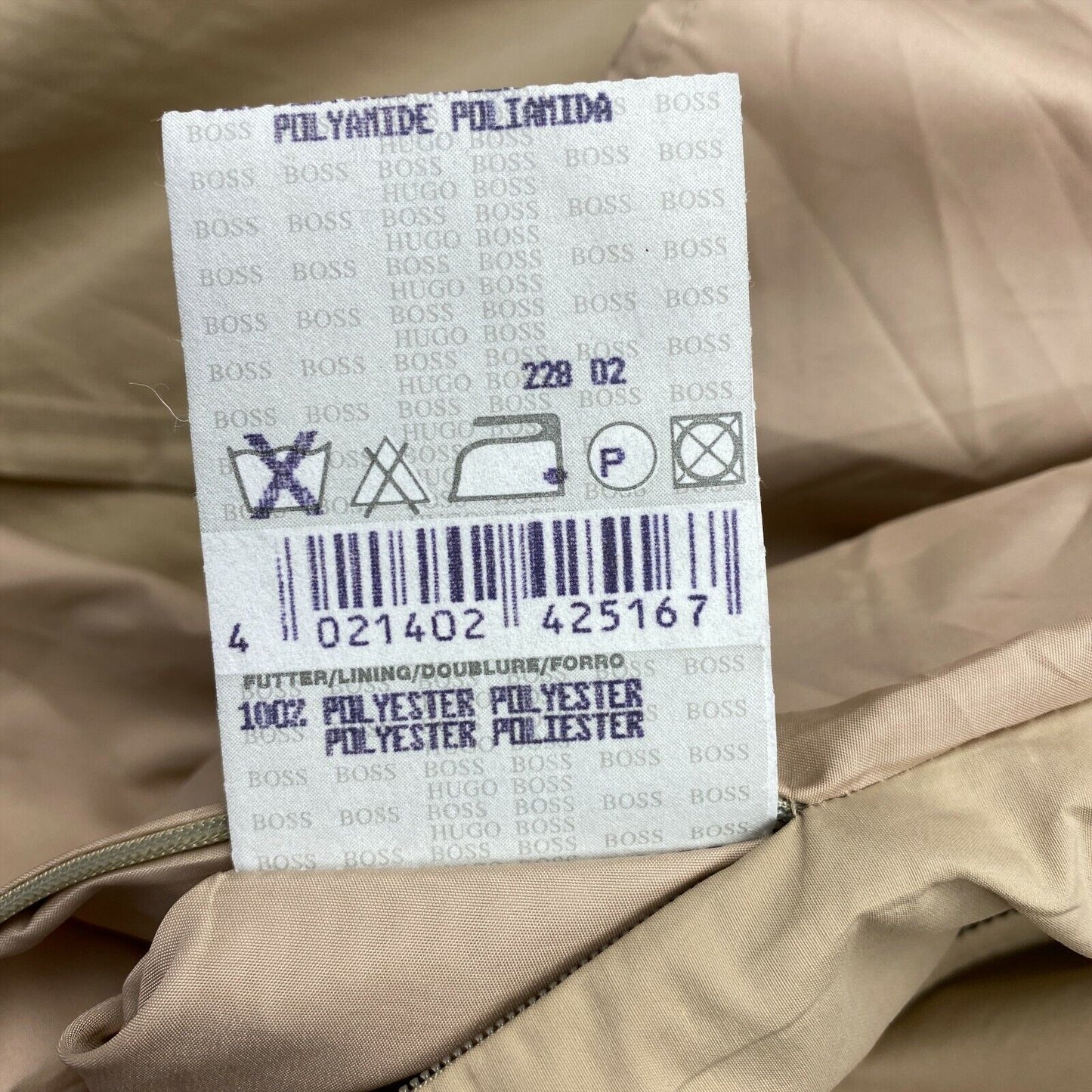 HUGO BOSS Trenchcoat aus beiliegender Baumwollmischung, Größe EU 52 UK/US 42