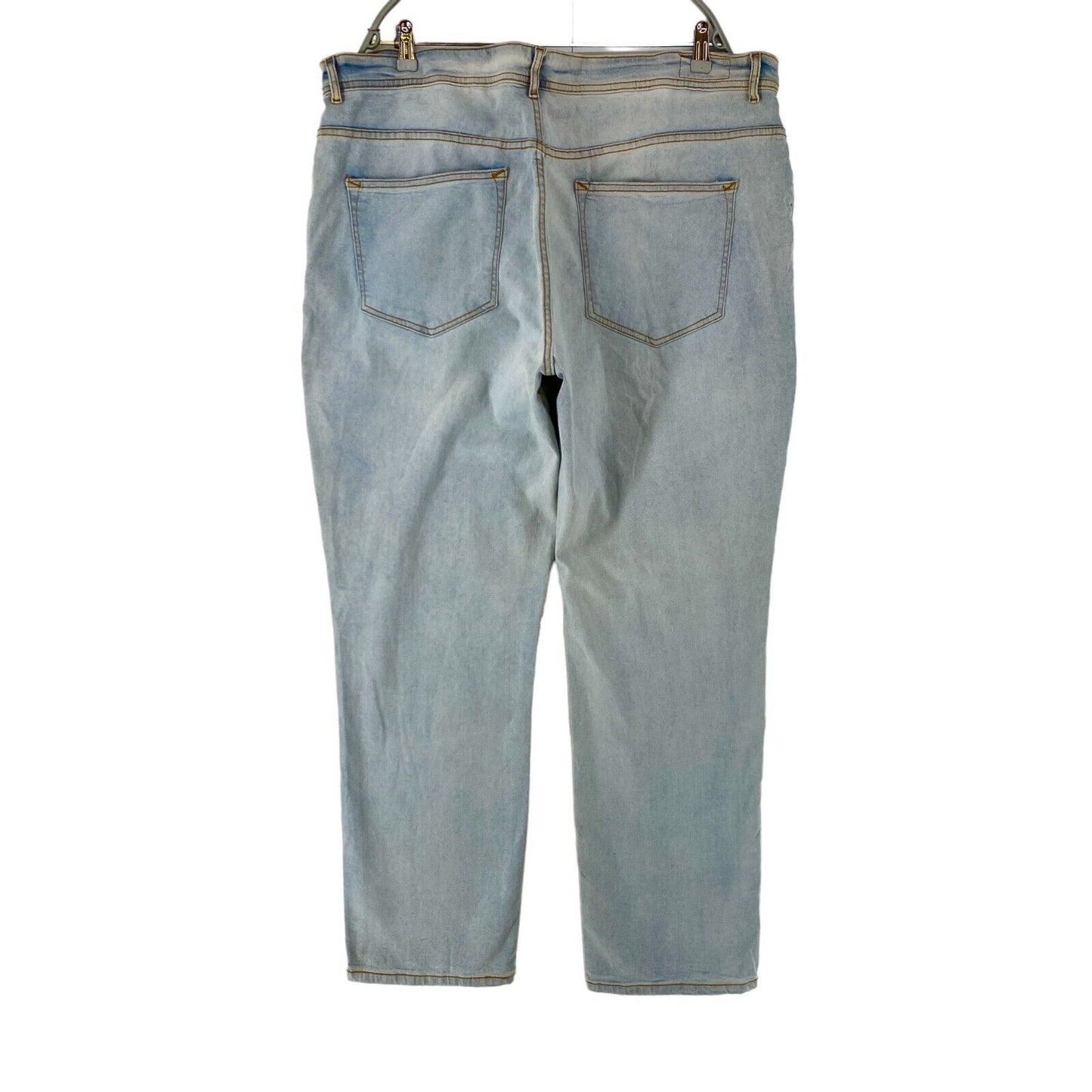 DENIM CO. Blue Stretch Relaxed Straight Fit Jeans W40 L32