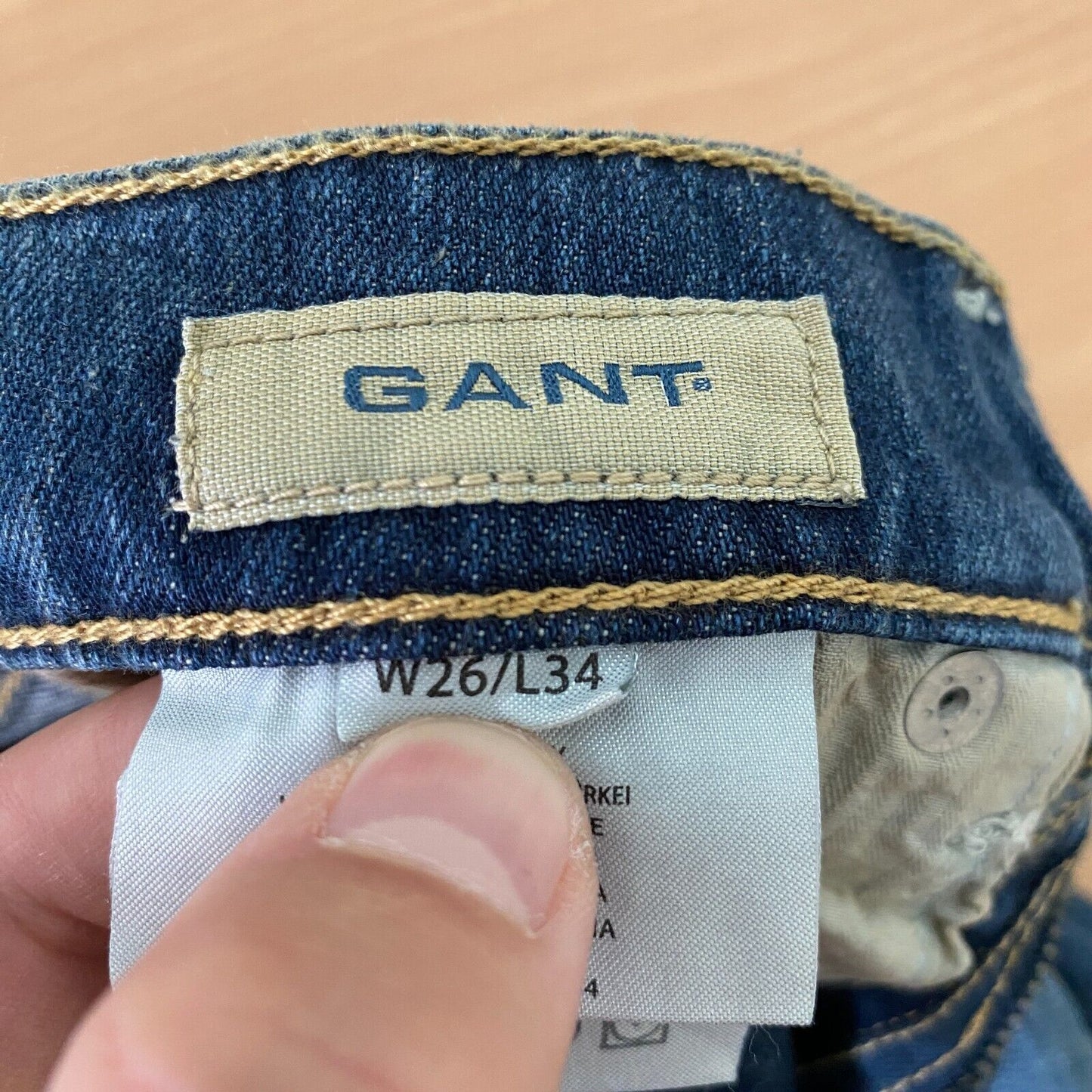 GANT Women Blue Finely Tailored Regular Straight Fit Jeans Size W26 L34