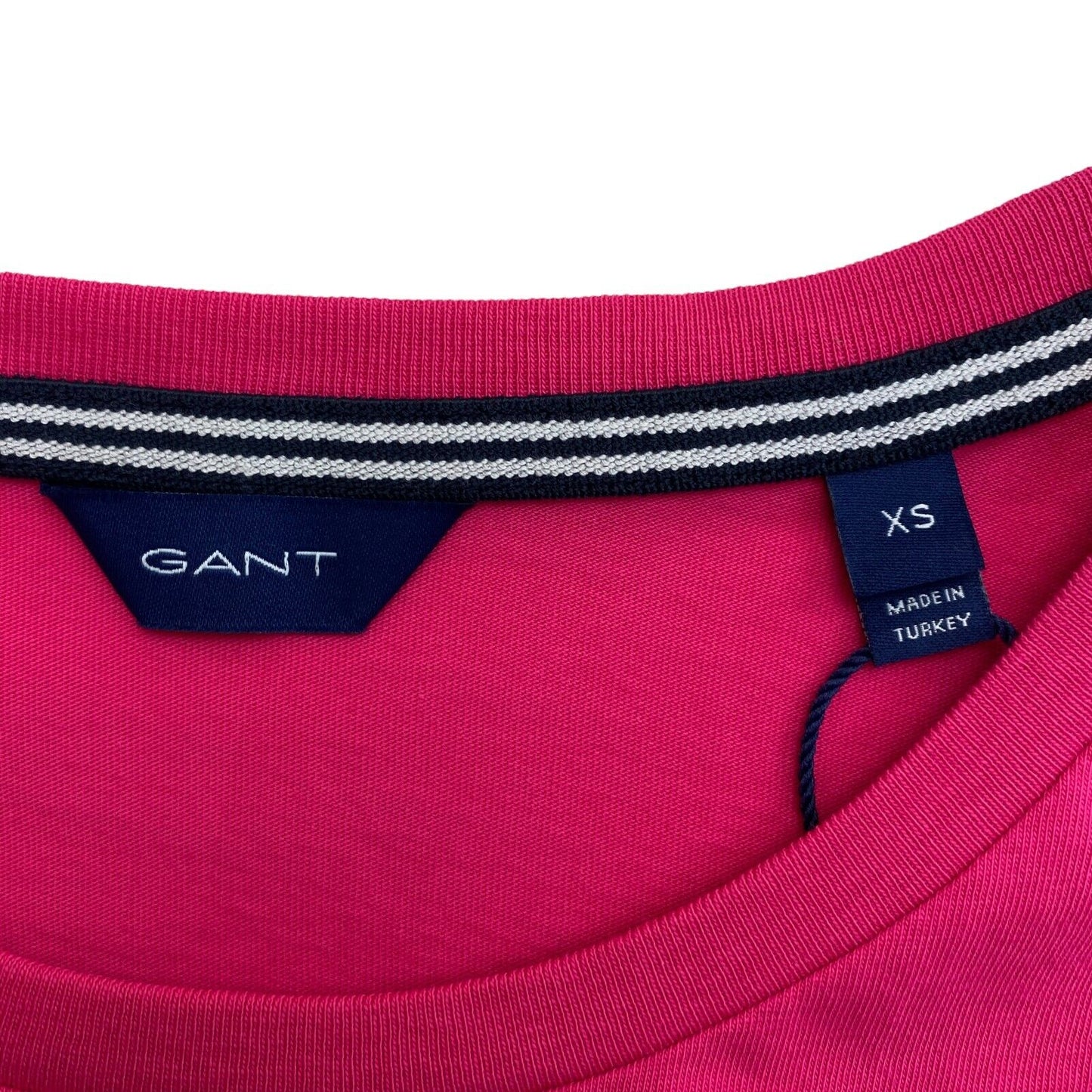 GANT T-Shirt mit Rundhalsausschnitt und Logo, Rosa, Größe XS