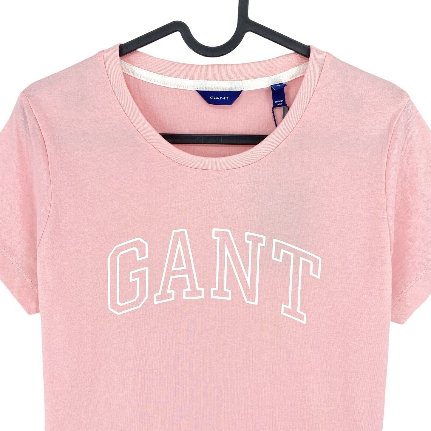 GANT Light Pink Arch Logo Crew Neck T Shirt Size M