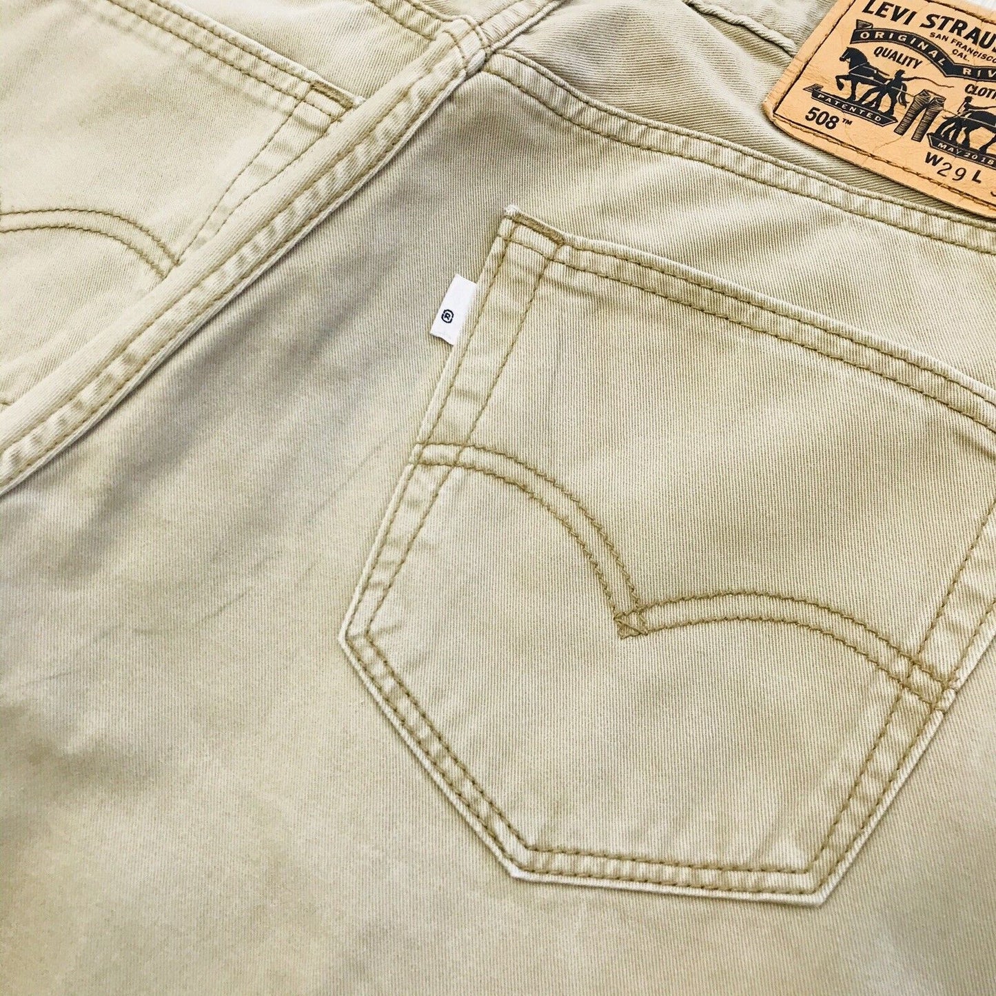 Levi's 508 Beige Standard Straight Fit Jeans Size W29 L32