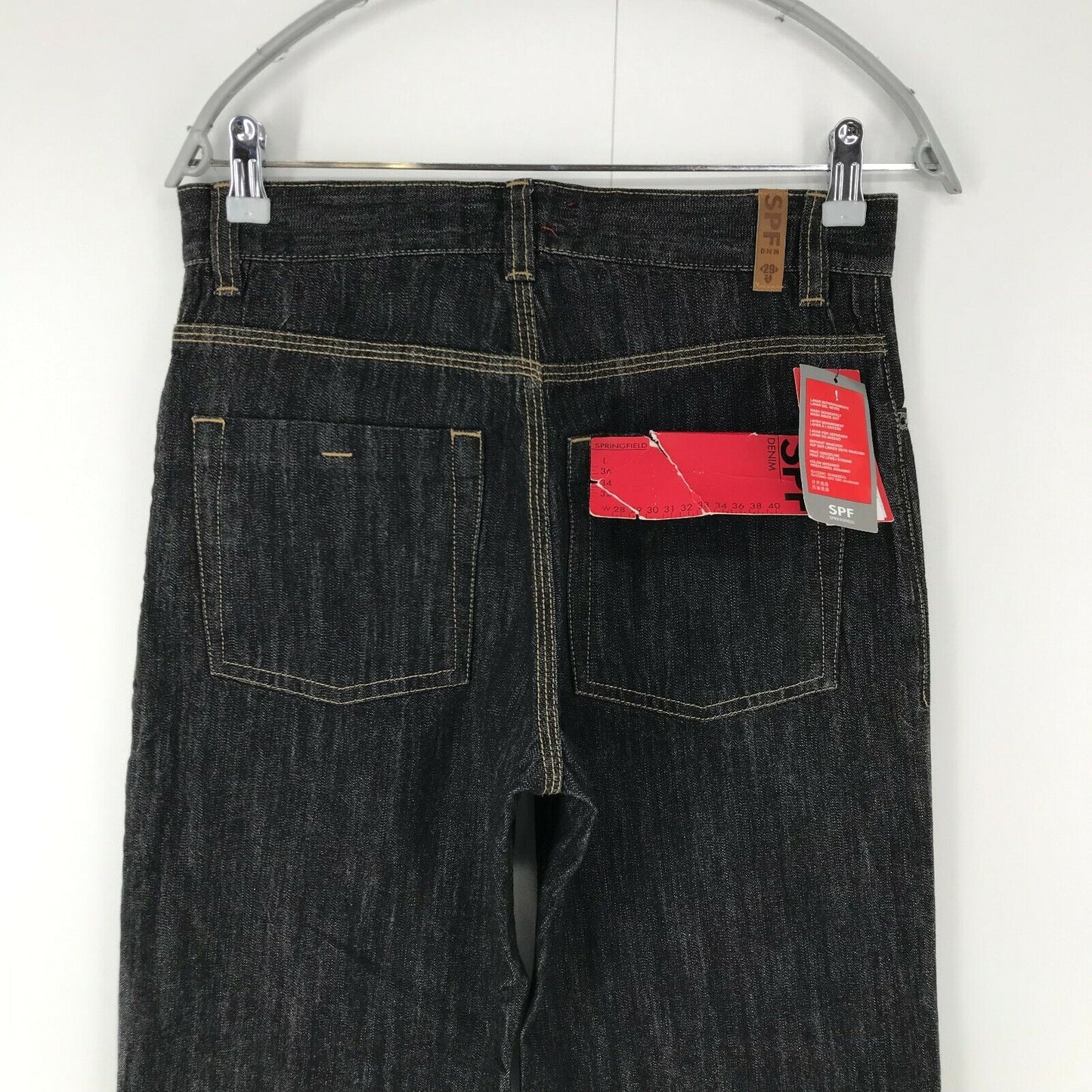 Springfield Damen Jeans in normaler Straight-Fit-Passform, Dunkelgrau, Größe W29 L34