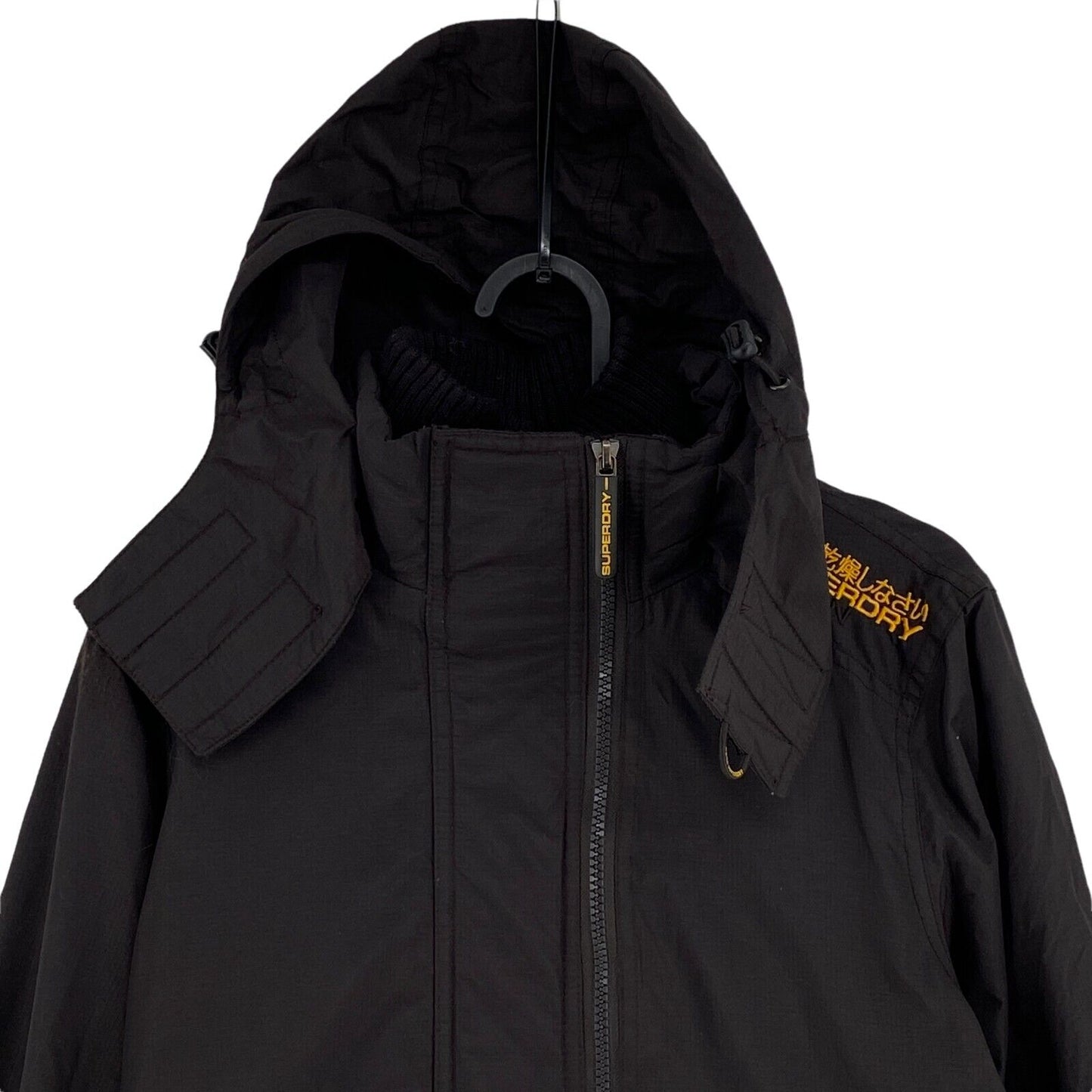 SUPERDRY The Windcheater Black Hooded Jacket Size S