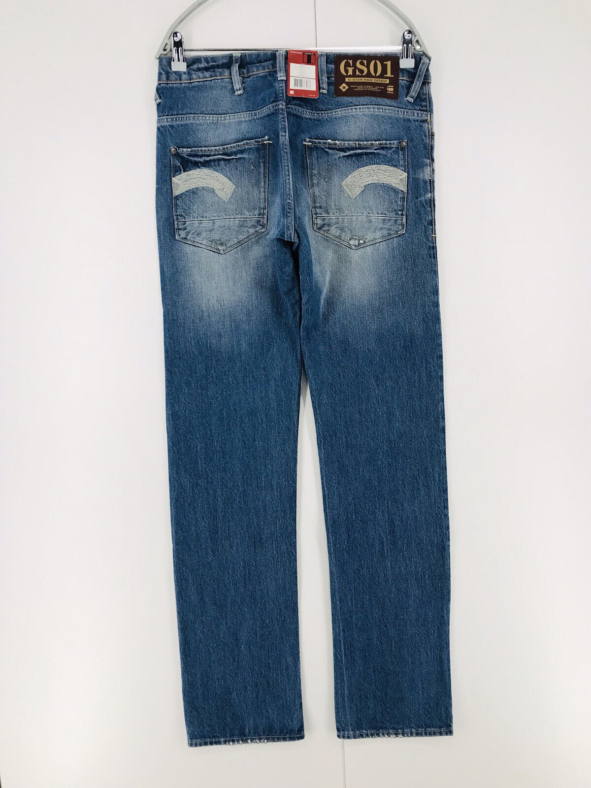 G-STAR RAW HELLER LOW Blue Regular Straight Fit Jeans W31 L34