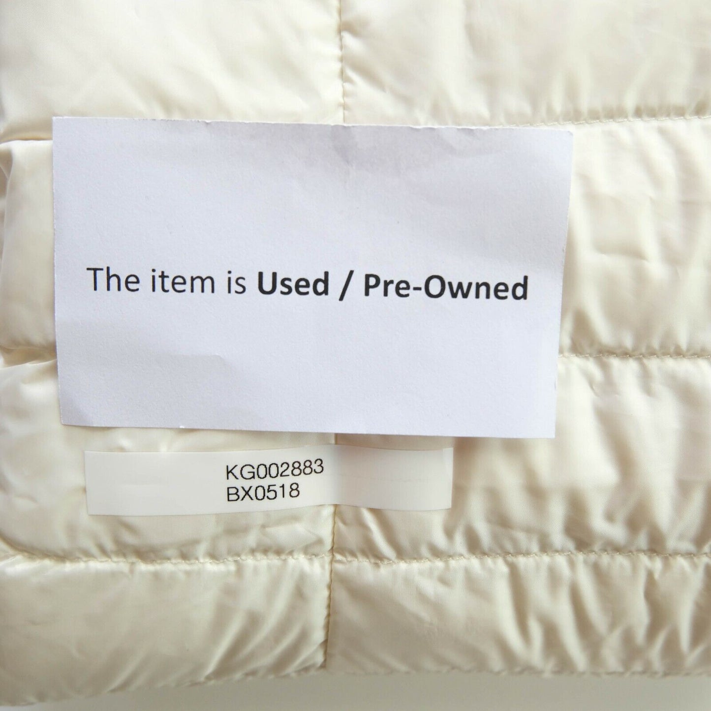 GANT White Puffer Down Fill Coat Size XS