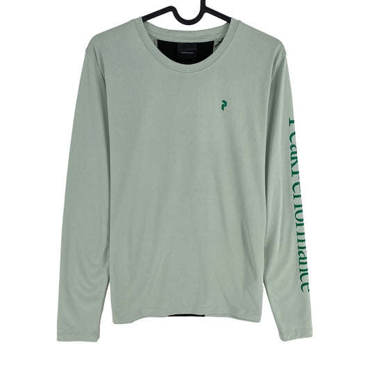 Peak Performance Women Green Alum Light LS Crew Neck Top Size M