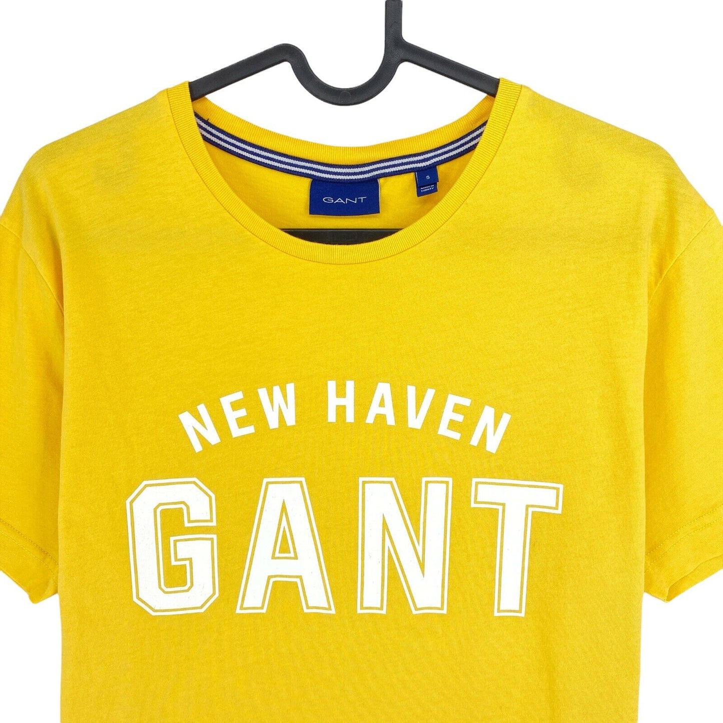 GANT T-shirt à col rond avec logo jaune Taille L