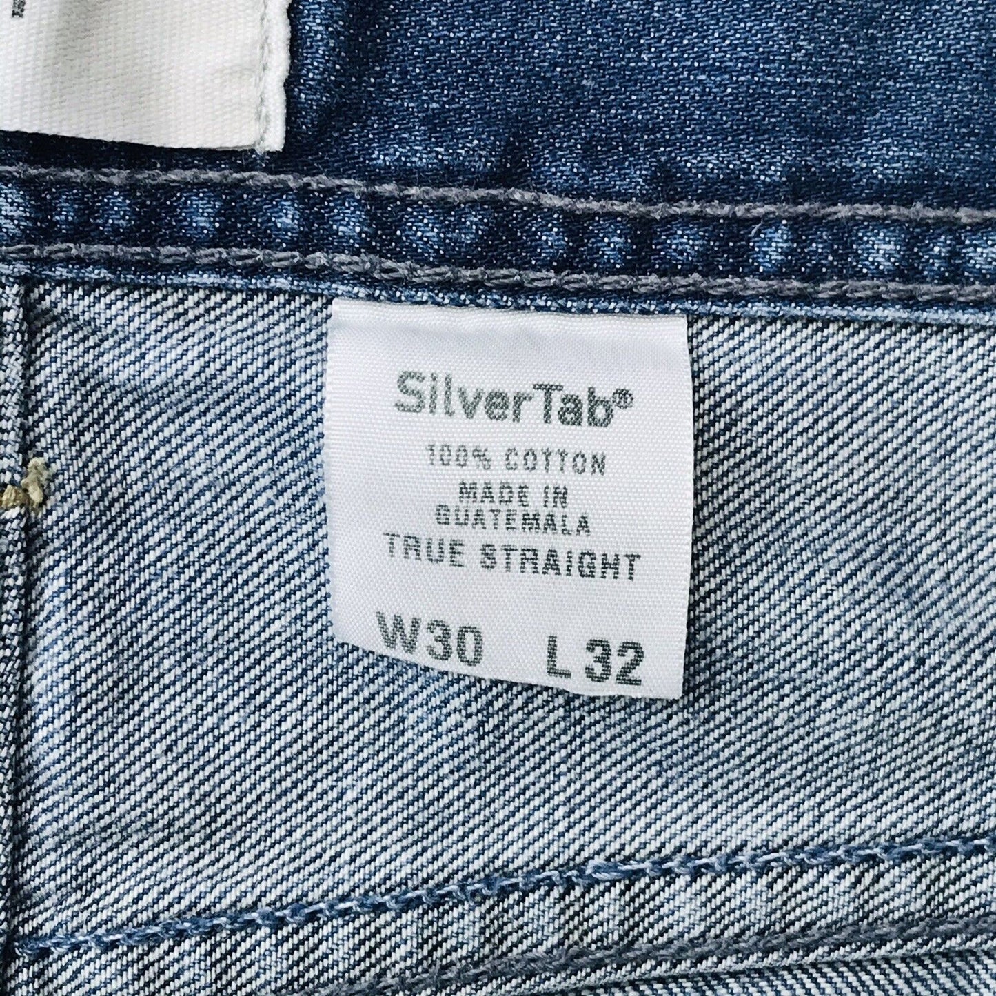 Vintage Levi's Silver Tab Blue Regular True Straight Fit Jeans Size W30 L32